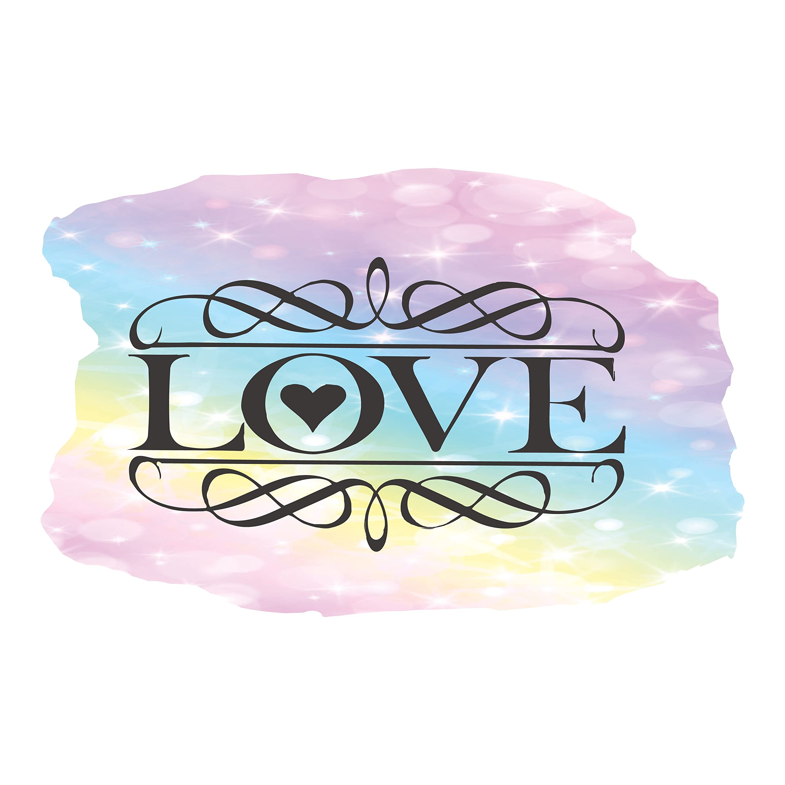 Rainbow Wall Decals for Kids Room - DIY Removable Nursery Stickers with Love Theme for Boys & Girls (40x24 Inches) - Perfect for Bedroom Decor, Playroom, Daycare & Birthday Party Backdrops