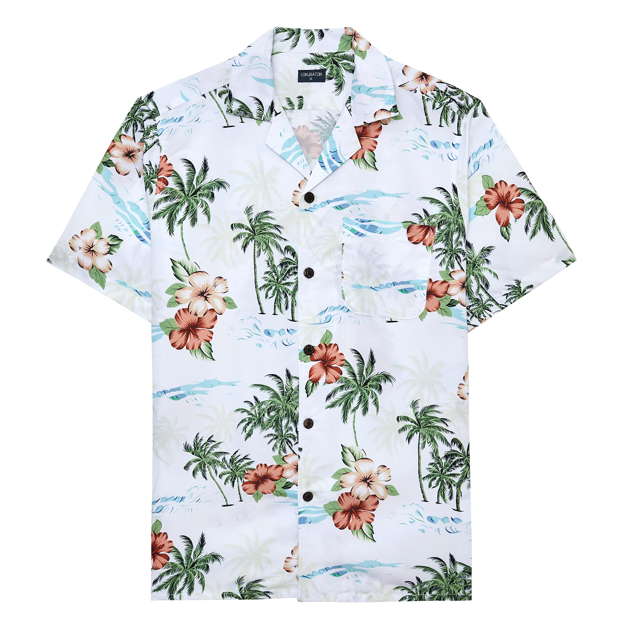 Stylish Rayon Hawaiian Shirts for Men | Breathable Short Sleeve Aloha Shirts with Front Pocket | Perfect for Beach Vacations, Summer Parties & Tropical Getaways