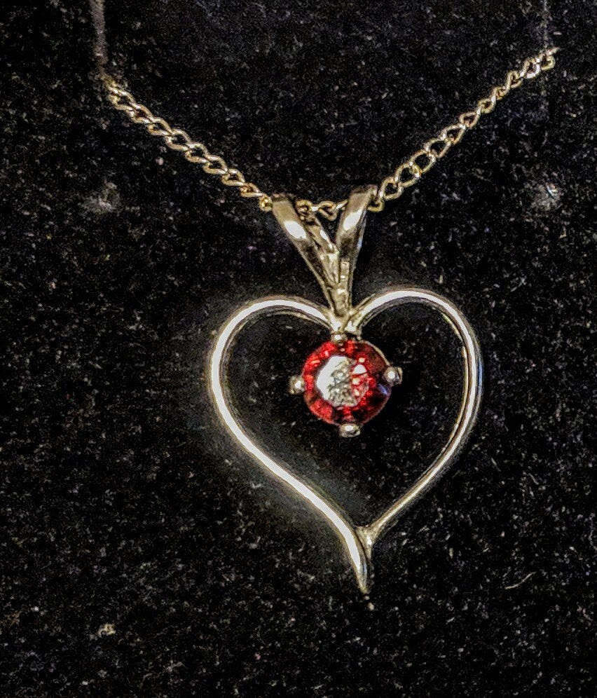 Natural Birthstone Heart Pendant - Sterling Silver or 14K Gold (White/Yellow) - 4mm Fine Jewelry for Kids | Perfect Gift for Birthdays, Christenings & Special Occasions