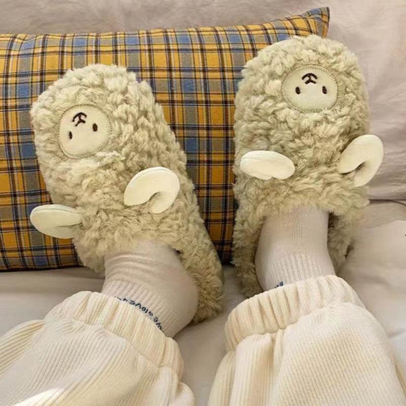 Cozy Alpaca Llama Slippers for Women - Soft Fuzzy Indoor House Shoes - Perfect for Winter, Lounge & Home Comfort