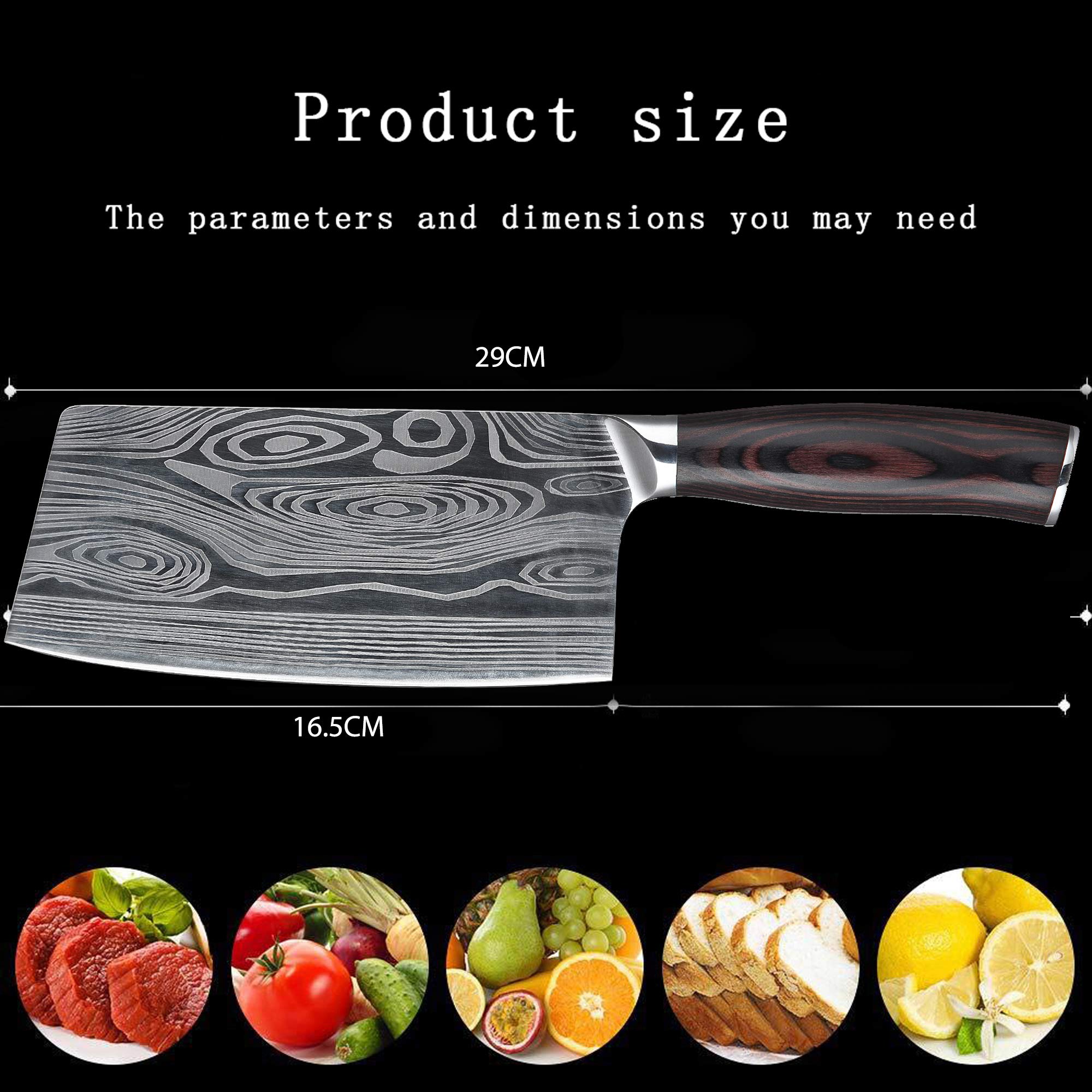 Ultra Sharp 7 Inch Meat Cleaver Knife - High Carbon Stainless Steel Butcher Knife with Ergonomic Handle for Professional Chefs & Home Cooking | Perfect for Chopping Meat, Bones, and Vegetables in the Kitchen