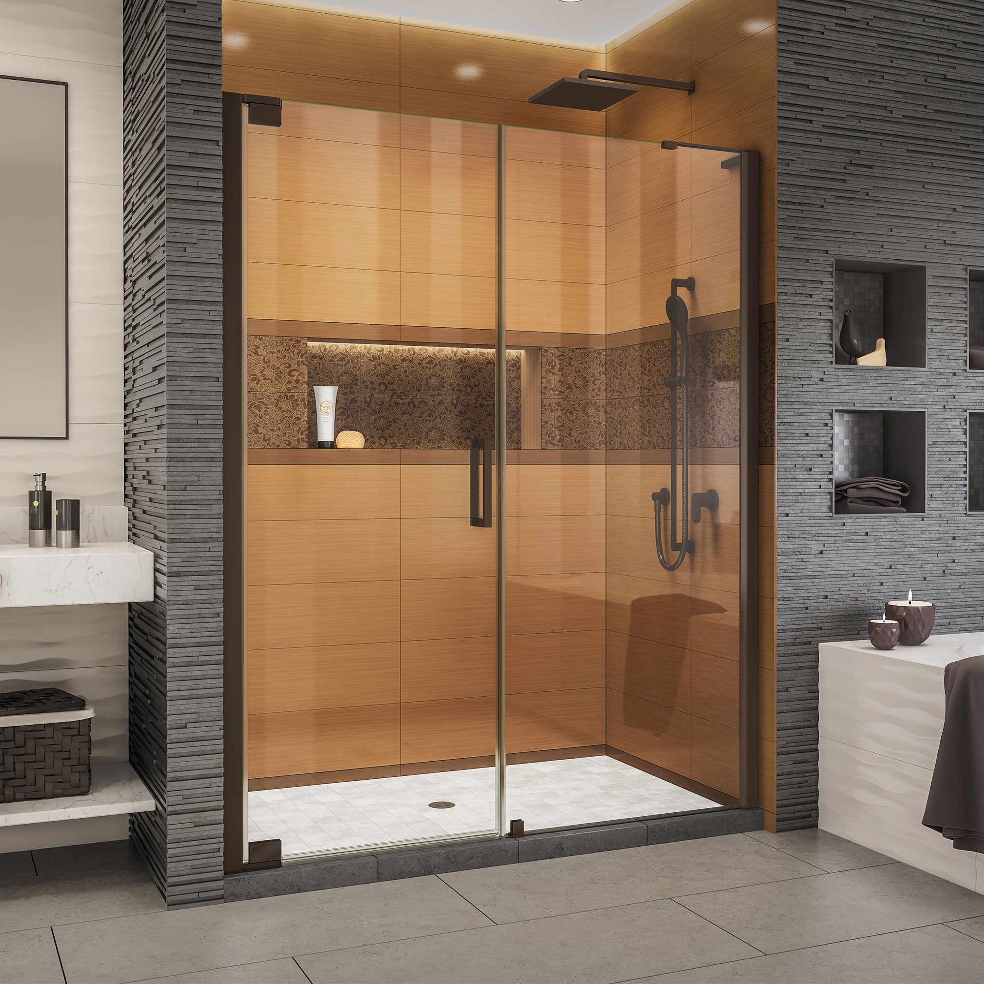 DreamLine Elegance LS Frameless Pivot Shower Door - 55