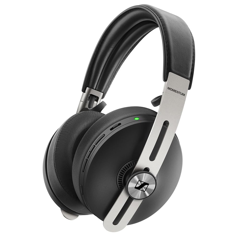 SENNHEISER Momentum 3 Wireless Bluetooth Headphones with Active Noise Cancelling, Alexa Built-in, Auto On/Off & Smart Pause - Premium Over-Ear Headset with Smart Control App (Black) - Perfect for Travel, Work & Music Lovers