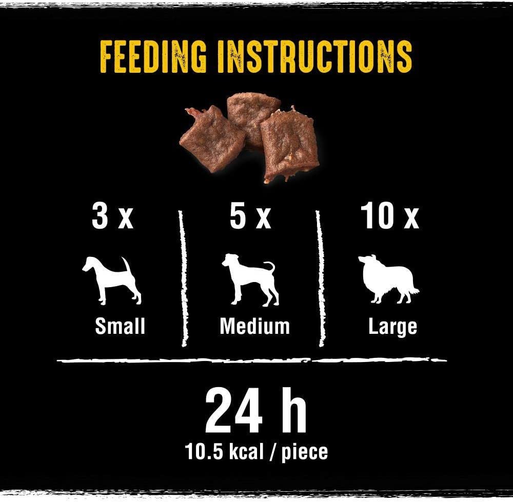 High Protein Crave Protein Chunks Dog Treats - Grain-Free Chicken Flavor, 6 x 55g Pack - Perfect for Training, Rewards & On-the-Go Snacks