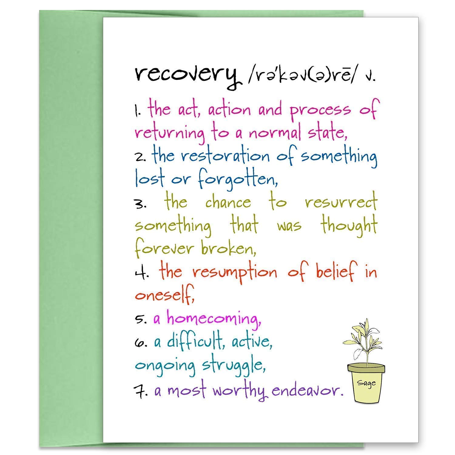 Recovery Greeting Cards Set - Sobriety Anniversary & AA Motivation Cards for Alcoholics - Inspirational Sober Gift with Envelopes - Perfect for 1 Year Clean Celebration, 12 Step Meetings & Encouragement Gifts
