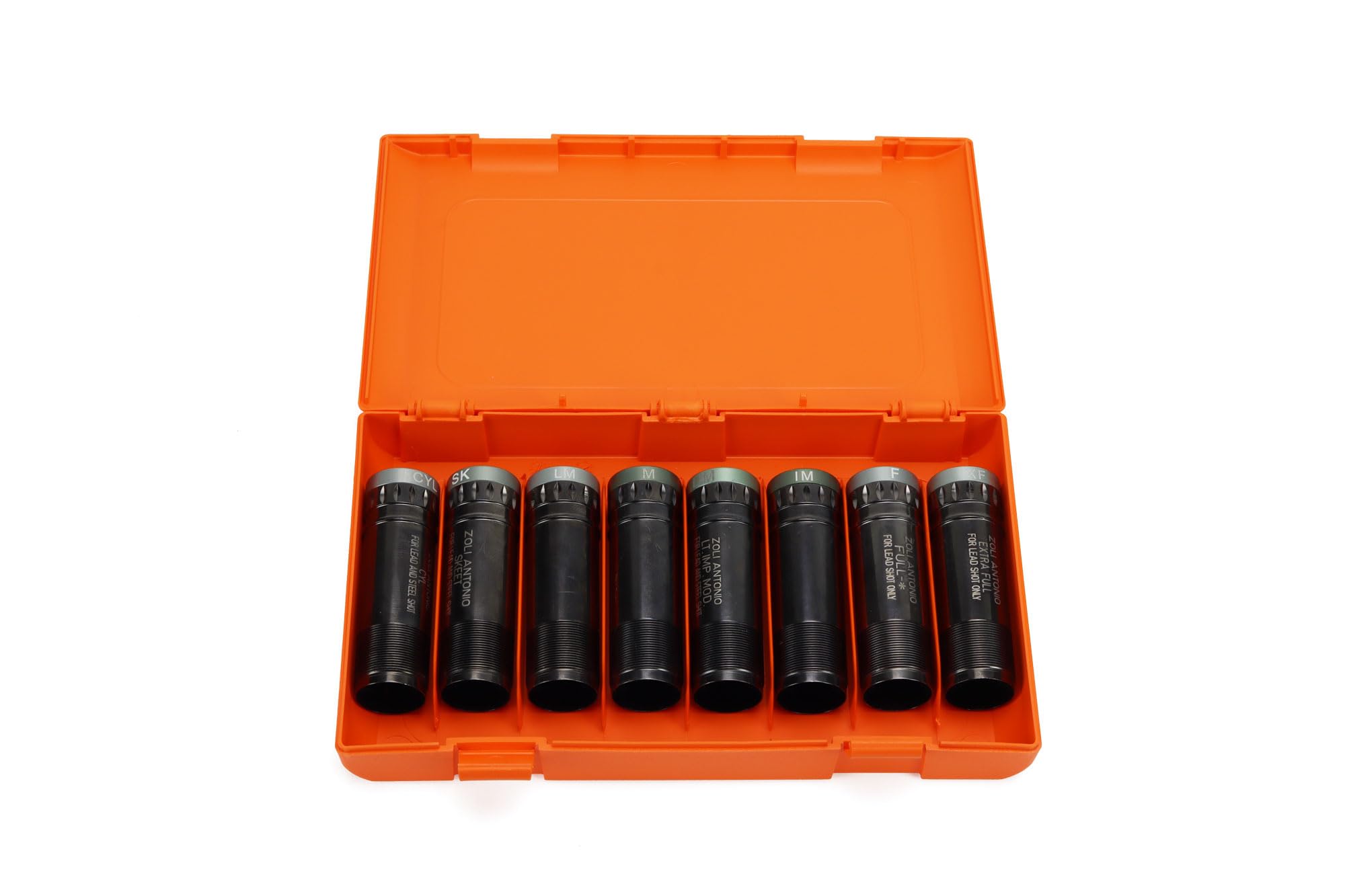 Negrini Extended Shotgun Choke Tube Case (8 Chokes) - Fits Beretta, Benelli, Browning & More up to 3-7/8 Inches - Durable Choke Tube Organizer for Secure Storage - Perfect for Hunting, Shooting Sports & Range Practice