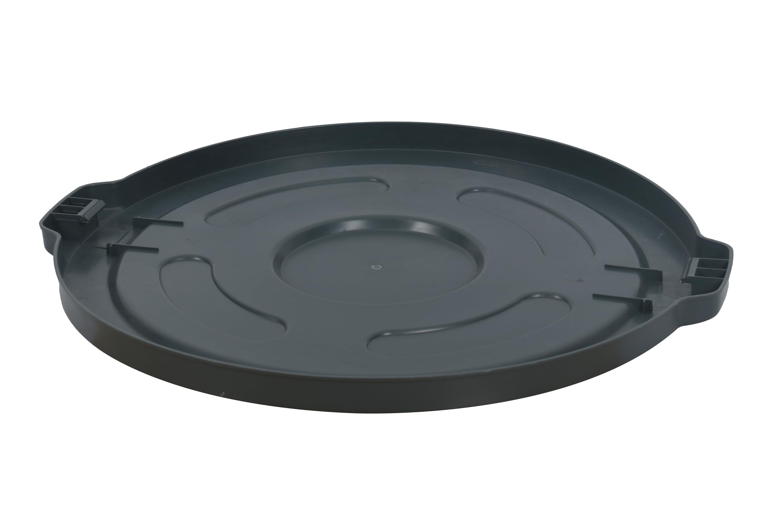 55 Gallon Round Trash Can Lid - Fits Plastic Prince Container, Gray | Durable Outdoor & Indoor Waste Bin Cover for Home, Office & Commercial Use