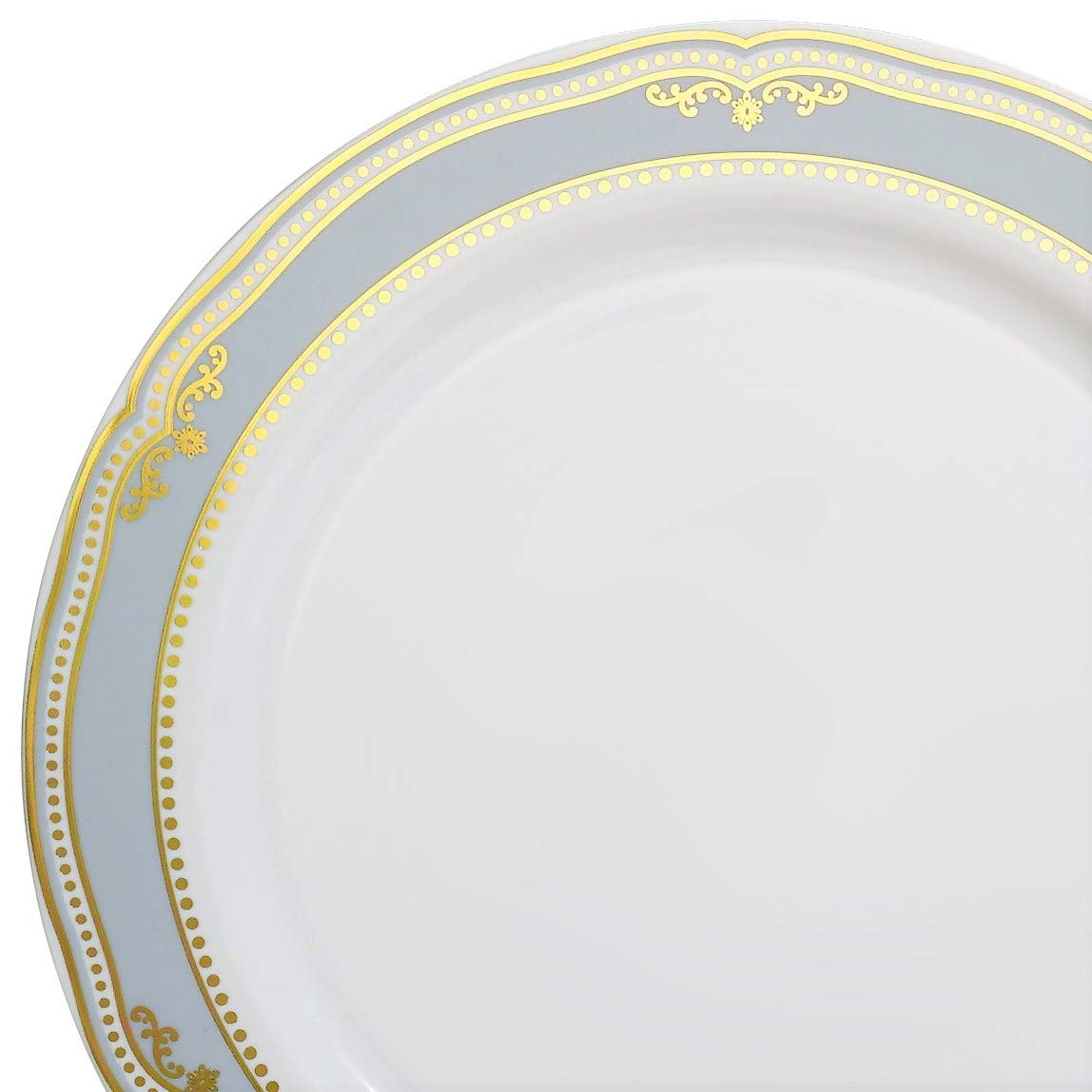 720-Piece Wedding Disposable Plastic Plate & Silverware Set (120 Guest) - 10.25