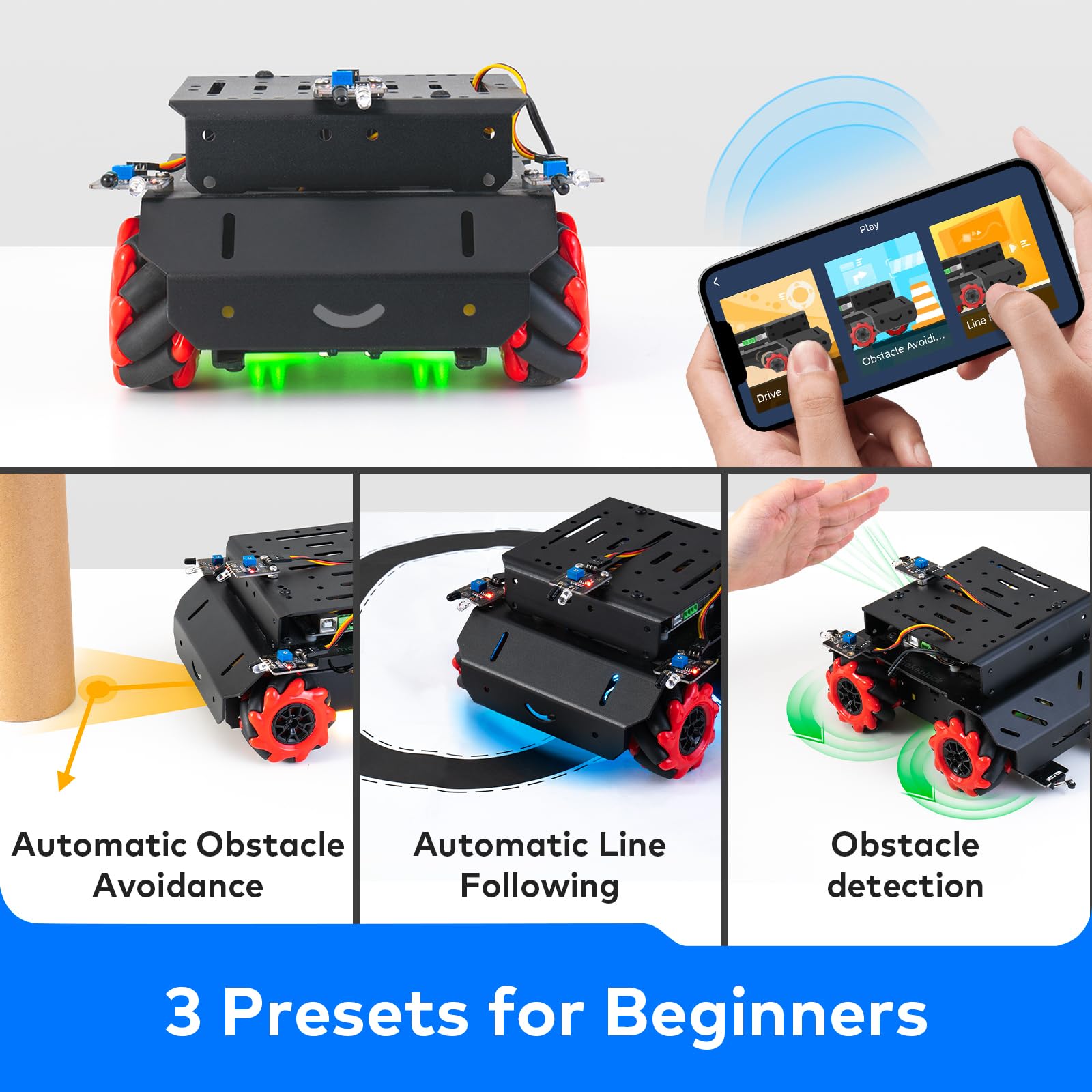 Makeblock mBot Mega Programmable Robot Kit with Mecanum Wheels - Compatible with Arduino IDE & Raspberry Pi | STEM Learning Robotics Kit for Teens & Adults | Perfect for Coding, Electronics & DIY Robotics Projects | Great Gift for STEM Education & Home Learning