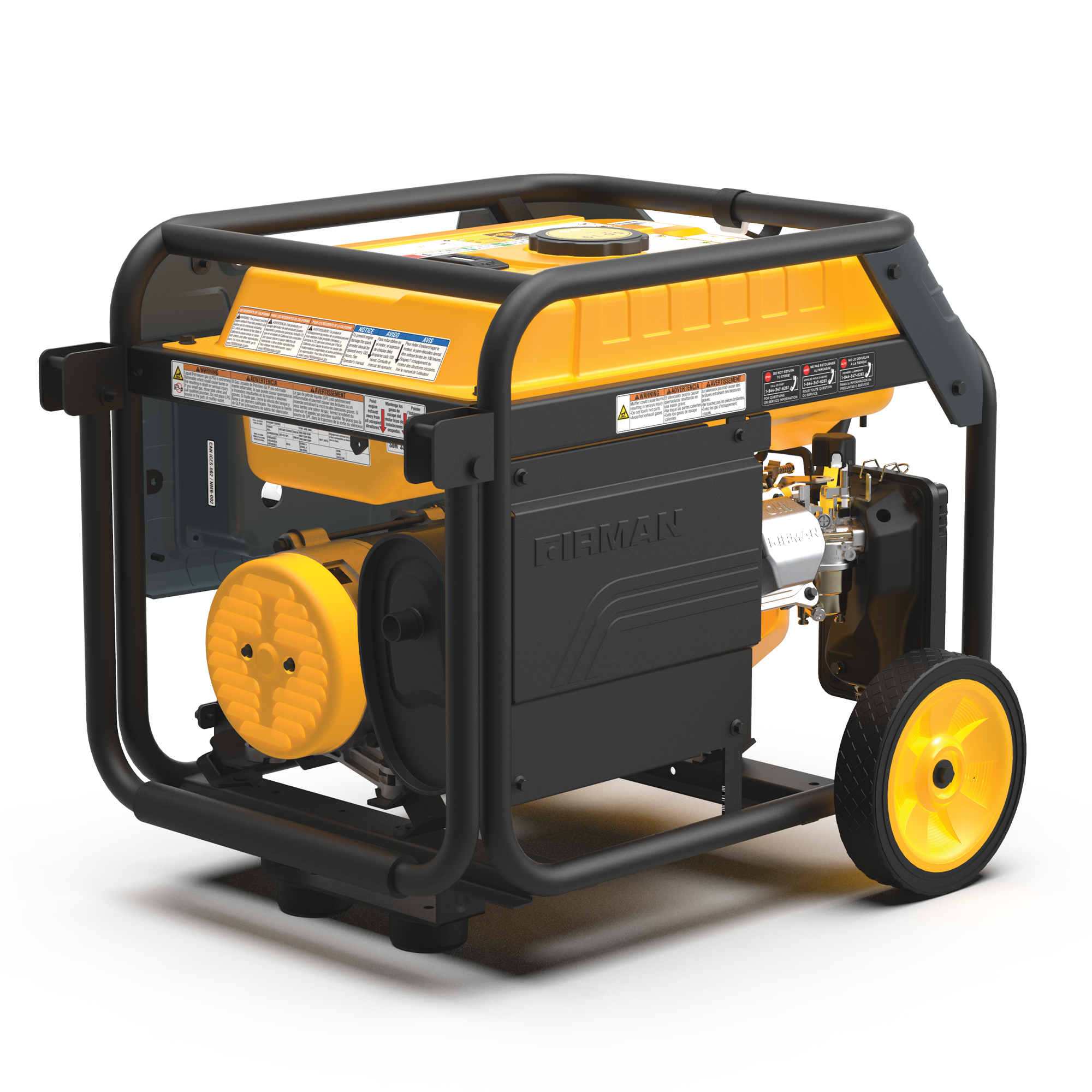 4550W Dual Fuel Portable Generator with Electric Start & CO Alert - Perfect for Camping, Emergencies, and Home Backup Power