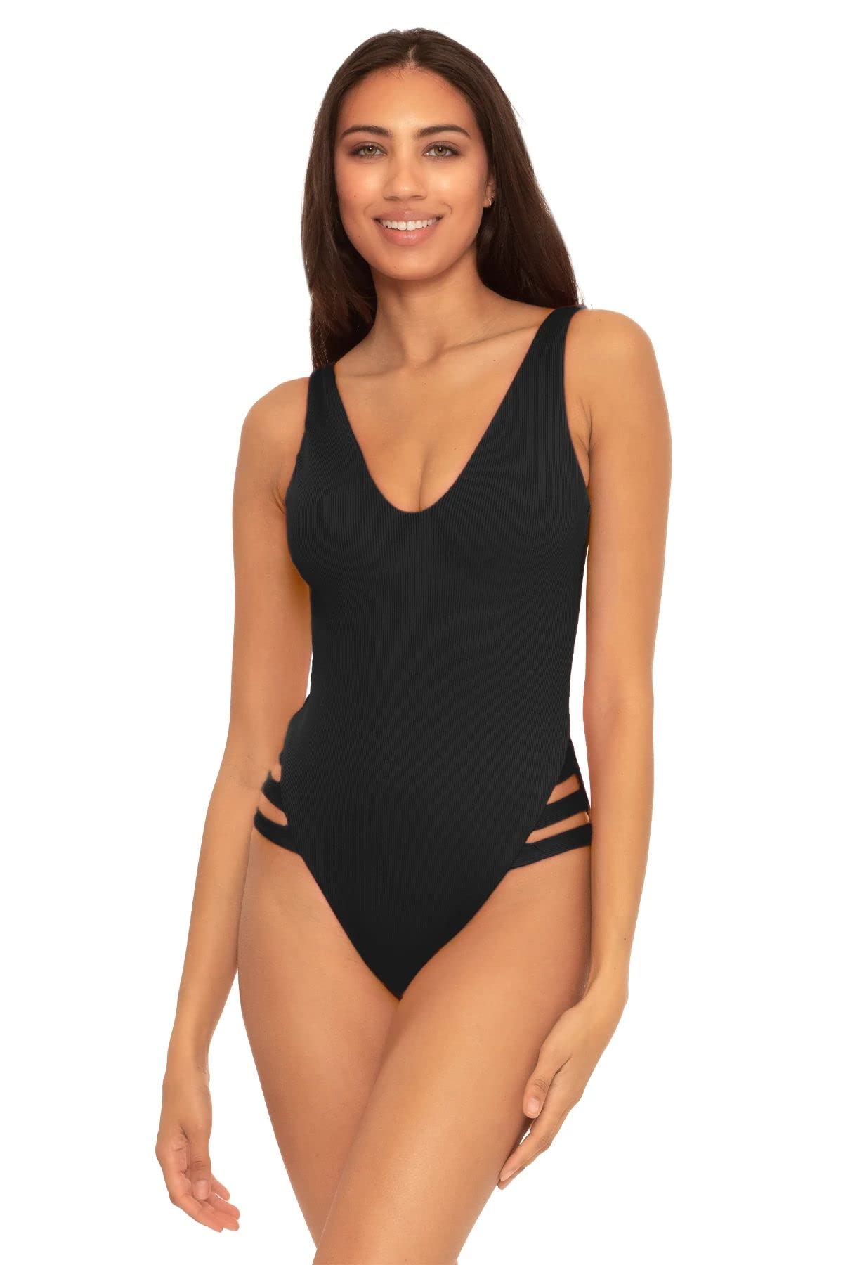 Becca by Rebecca Virtue Sophie One Piece Swimsuit - Over The Shoulder Bathing Suit for Women | Beach Vacation, Pool Party & Summer Swimwear