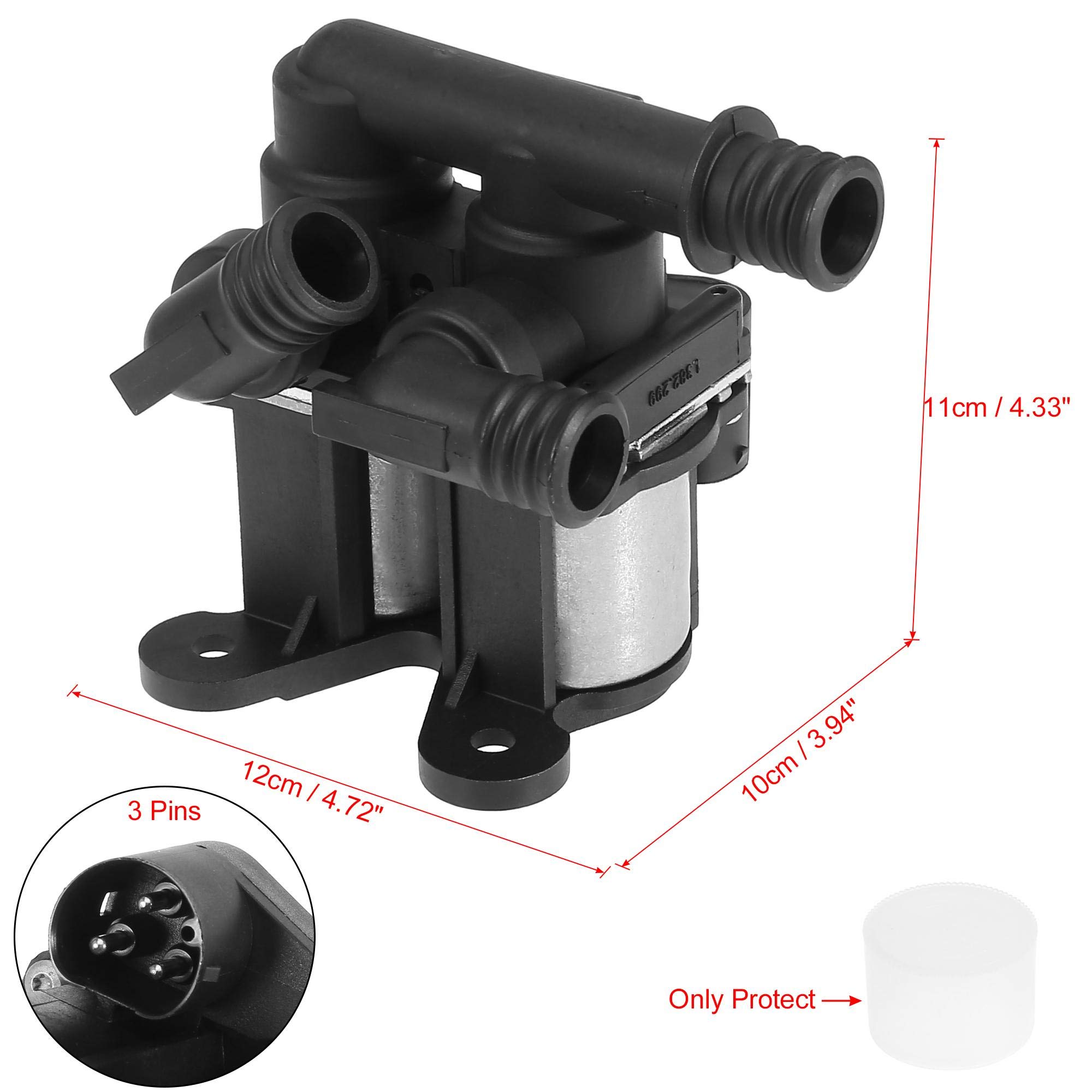 X AUTOHAUX Car Heater Control Valve Solenoid 64118391417 64111388619 - Compatible with BMW 525i (1989-1995) - Replacement Part for HVAC System - Perfect for Winter Driving & Defrosting