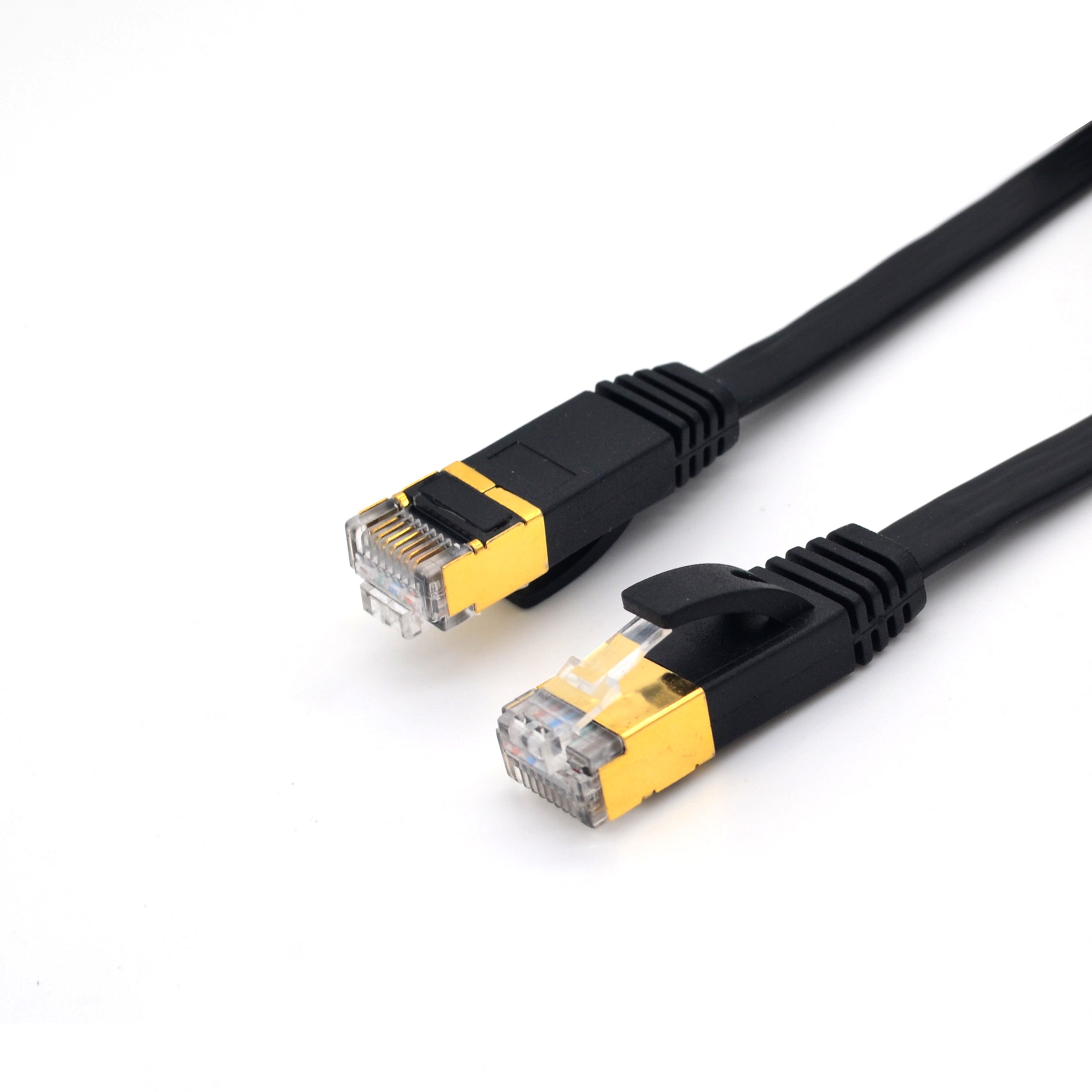Premium Flat Cat7 SSTP Ethernet Patch Cable 28AWG Stranded - High-Speed Internet, Gaming, Streaming & Home Office Networking