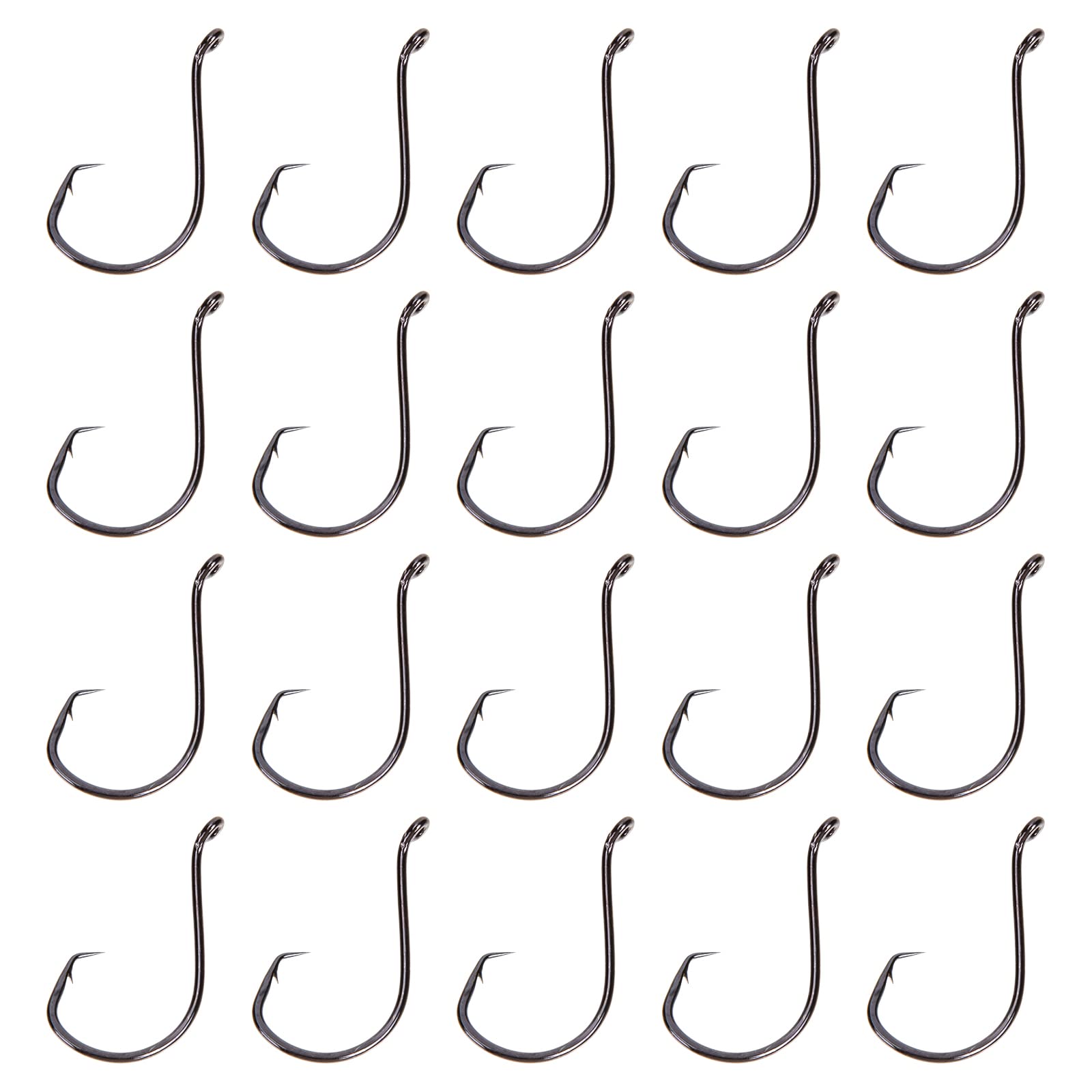 LUOZZY 100Pcs High-Carbon Steel Fishing Hooks - Portable Box for Outdoor Fishing