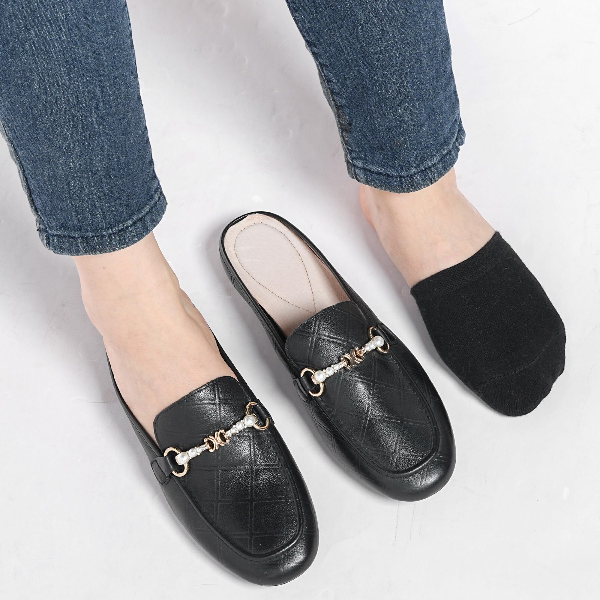 Women's No Show Toe Socks for Mules - 4/6 Pairs of Comfortable Half Socks & Toe Toppers Liners - Perfect for Loafers, Flats & Open Back Shoes