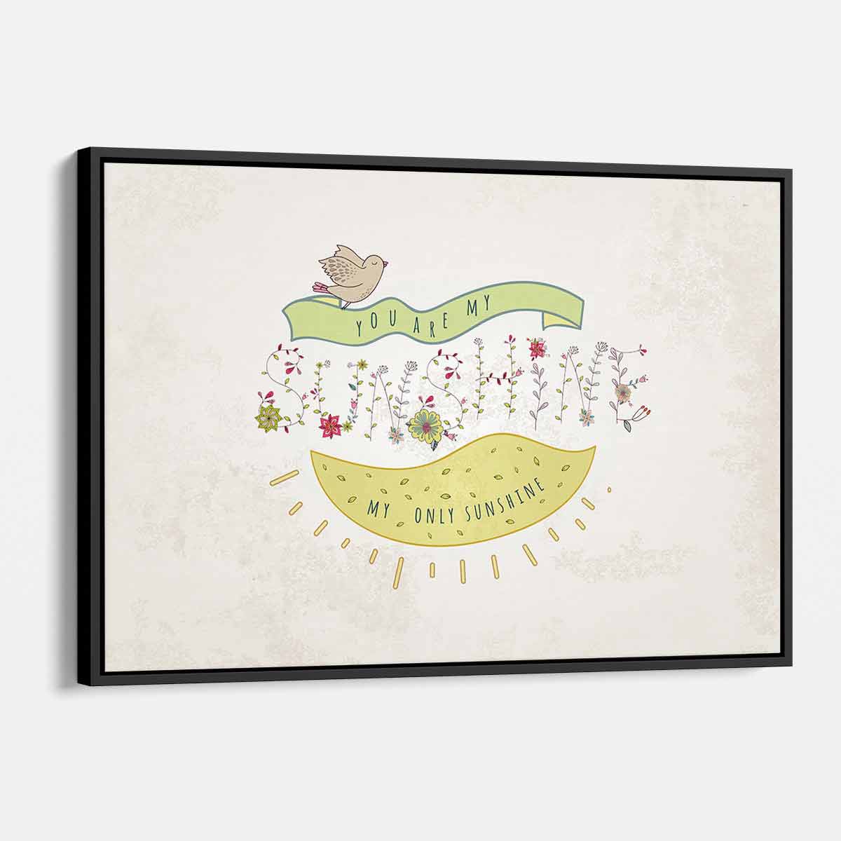 You Are My Only Sunshine Multi-Color Wall Art Canvas - Perfect for Nursery, Bedroom & Home Decor (5936)