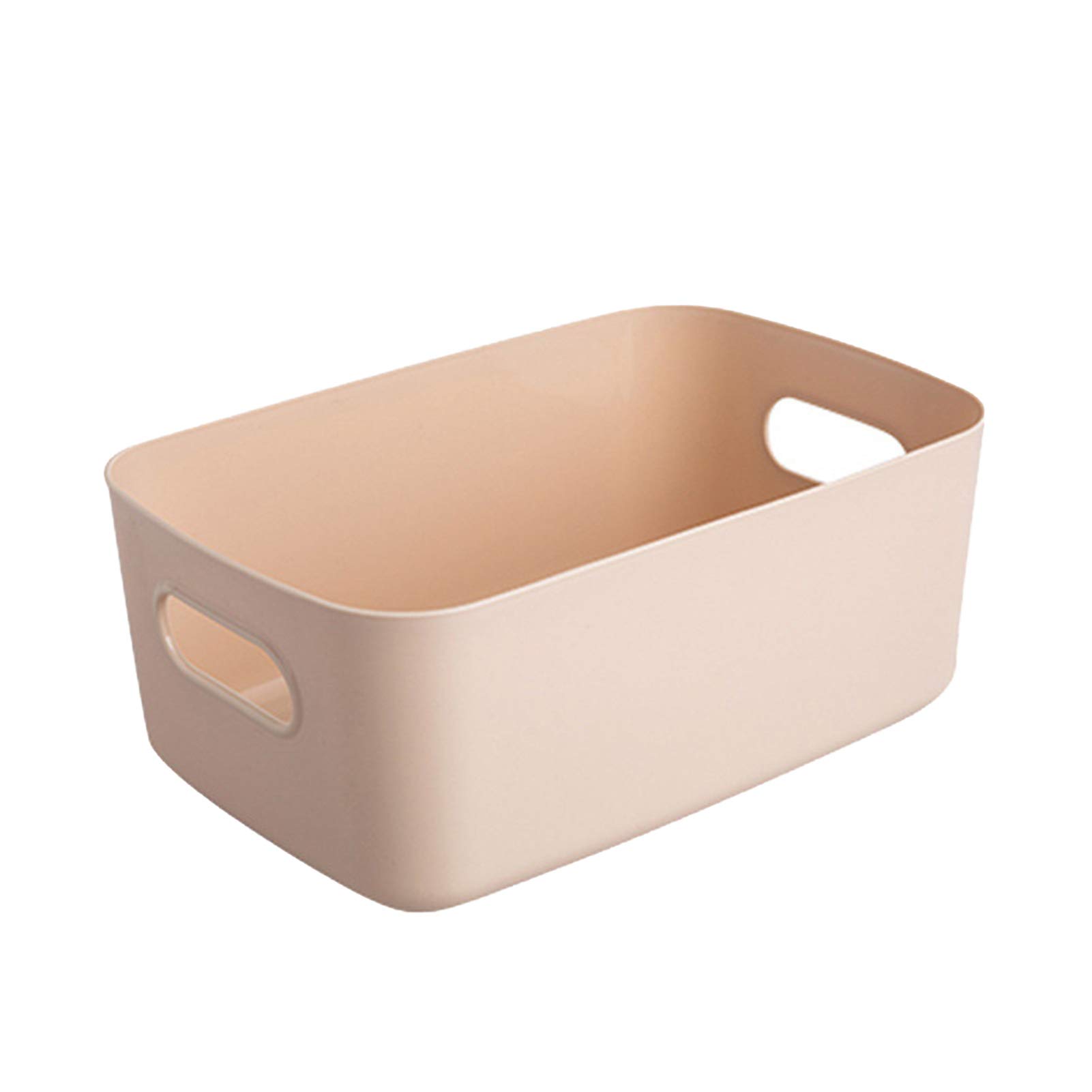 Multi-Purpose Storage Basket with Handle - Plastic Organizer Bin for Home, Office, Kitchen & Bedroom - Apricot Storage Box | Perfect for Organizing Toys, Clothes & Household Items