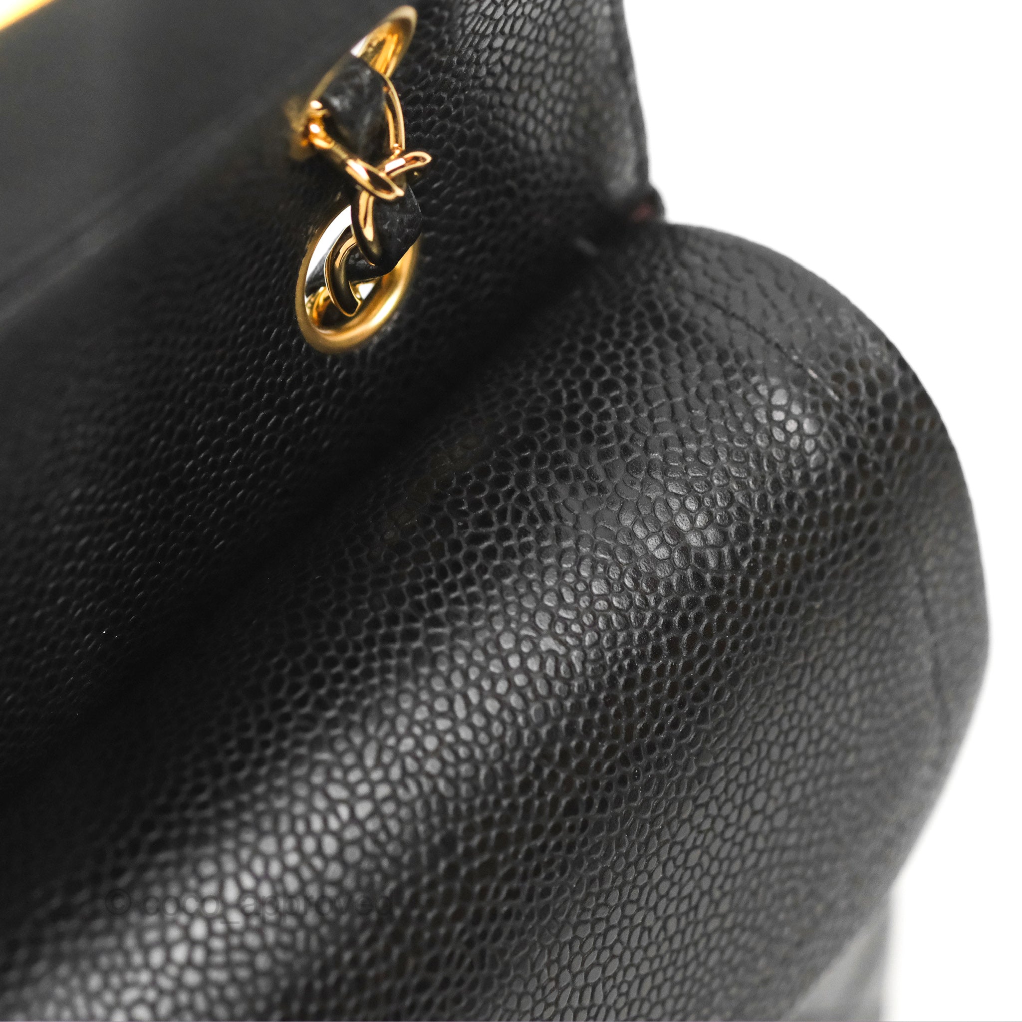Chanel Classic Medium Double Flap Bag in Black Caviar Leather with Gold Hardware - Luxury Designer Handbag for Women, Perfect for Work, Evening Events & Special Occasions