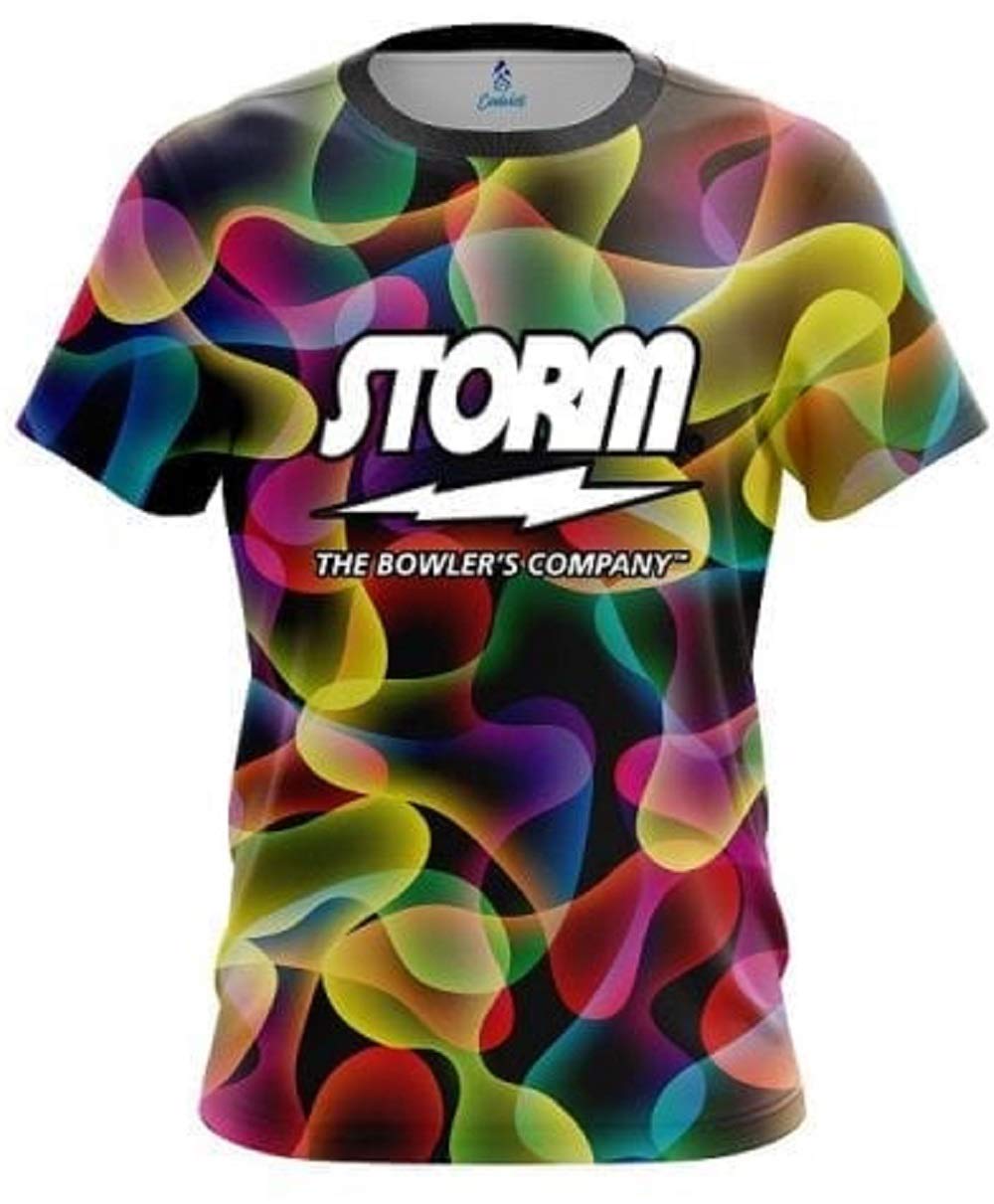Storm Multi-Color Lava Bowling Jersey - Performance Bowling Shirt for Men & Women - Perfect for League Play, Tournaments, and Casual Bowling Nights