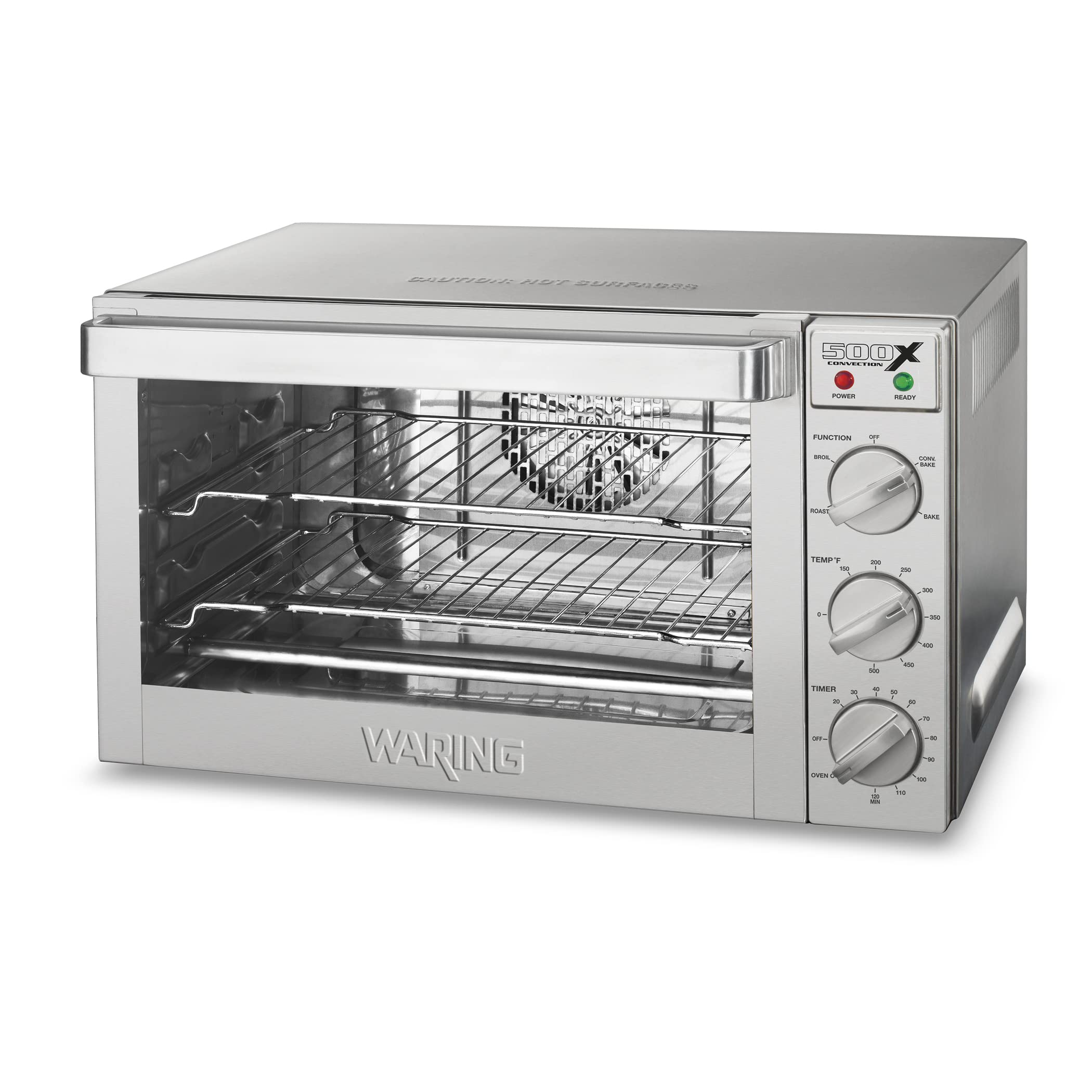 Waring Commercial WCO500X Half Size Convection Oven - 120V, 5-15 Phase Plug, Stainless Steel - Perfect for Restaurants, Bakeries & Commercial Kitchens
