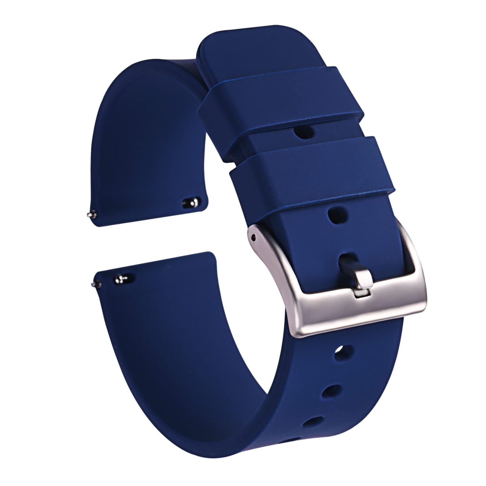 Silicone Watch Bands 18mm 20mm 22mm - Quick Release Replacement Straps for Sports & Daily Wear
