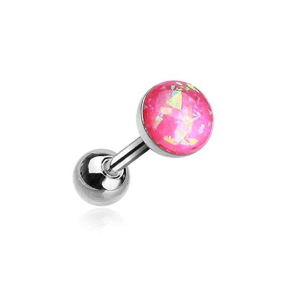 Opal Sparkle Cartilage & Tragus Earrings for Women - Dainty Stud Hoop Earrings for Helix, Conch, Lobe Piercing - Perfect for Everyday Wear & Special Occasions