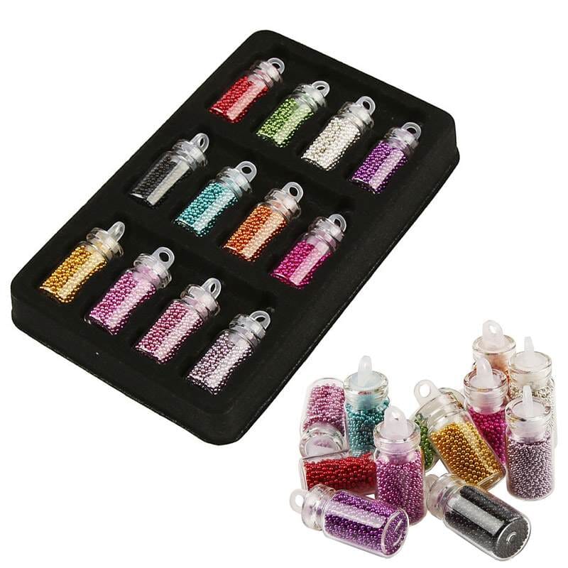 12 Colors Caviar Bullion Beads for Jewelry Making, DIY Crafts, and Embroidery – Perfect for Beading, Scrapbooking, and Home Decor Projects