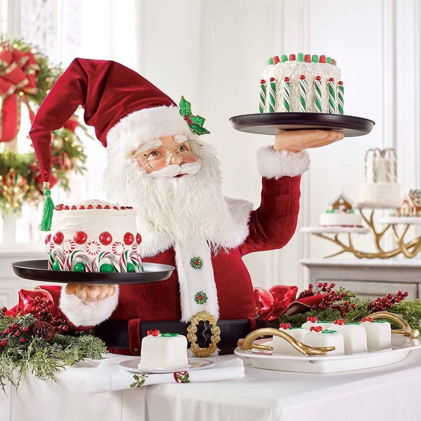 Muicook Snowman Treat Holder - Best Christmas Decor for Snacks & Candy, Festive Desktop Decoration for Holiday Parties, Office & Home - Merry Christmas Snowman Snack Bowl