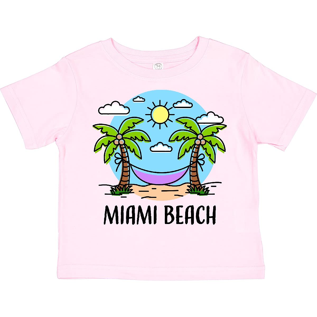 Inktastic Summer Vacation in Miami Beach Toddler T-Shirt - Cute Graphic Tee for Boys & Girls - Perfect Beach Outfit, Family Vacation Gift