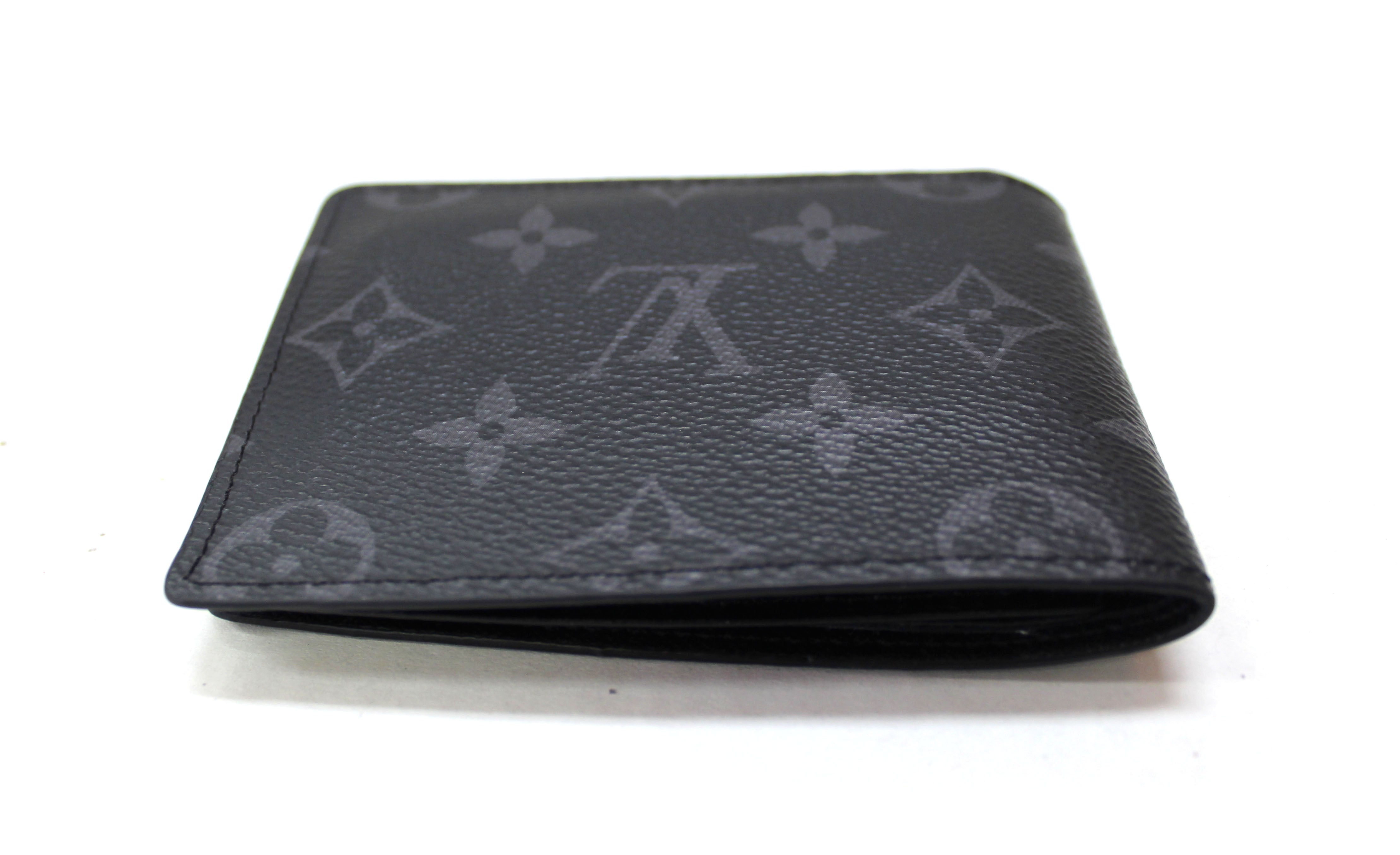 Authentic Louis Vuitton Monogram Eclipse Canvas Men's Wallet - Grey & Black Designer Bifold Wallet for Everyday Use & Travel