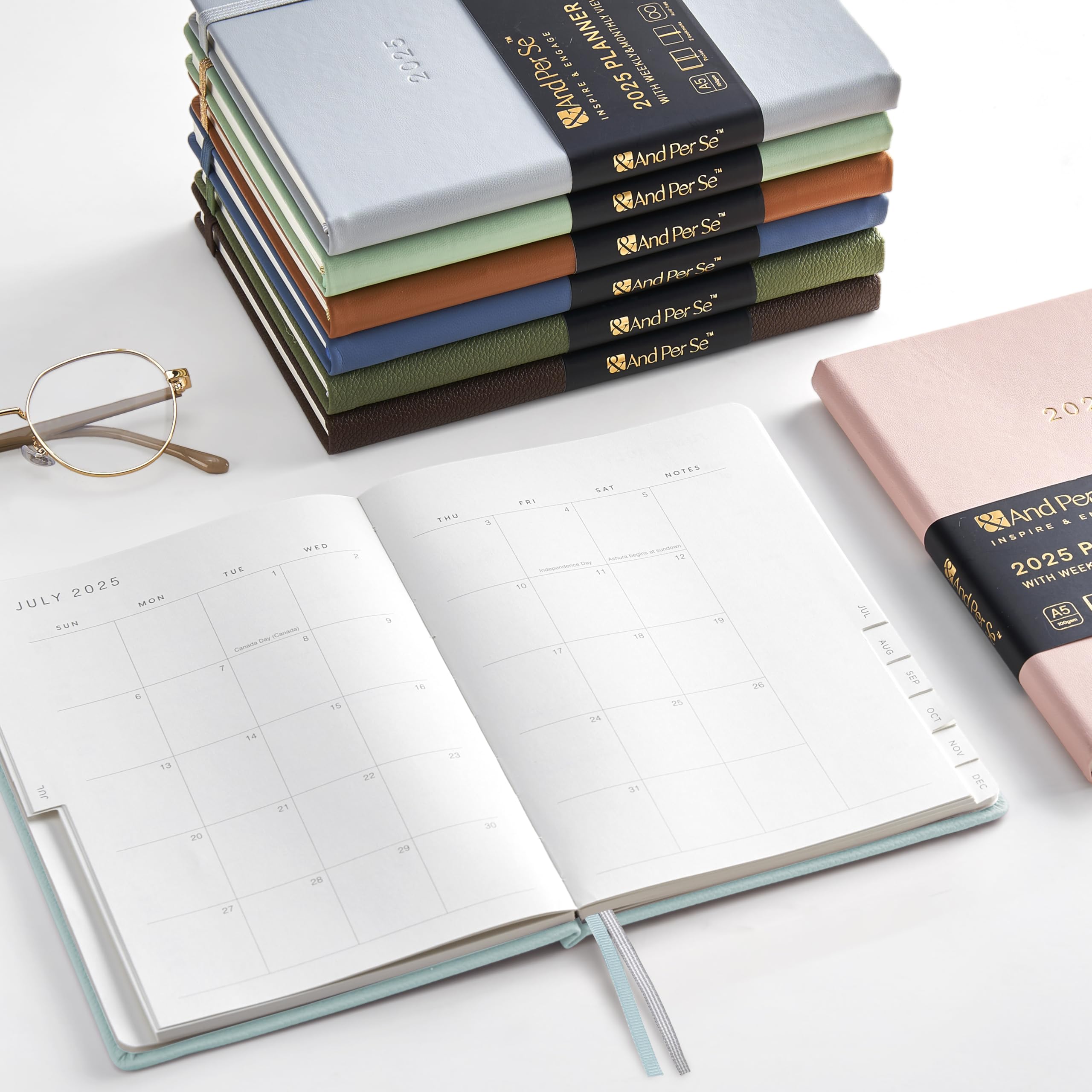 2025 Daily Weekly Monthly Planner - A5 Size (5.7