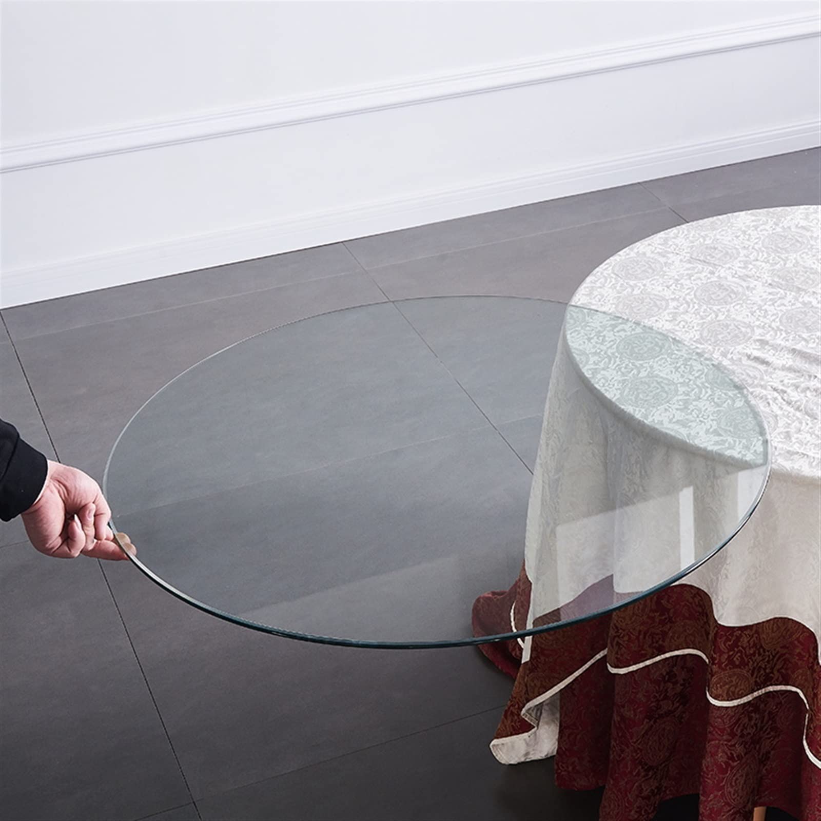 Round Tempered Glass Table Top - 1/3