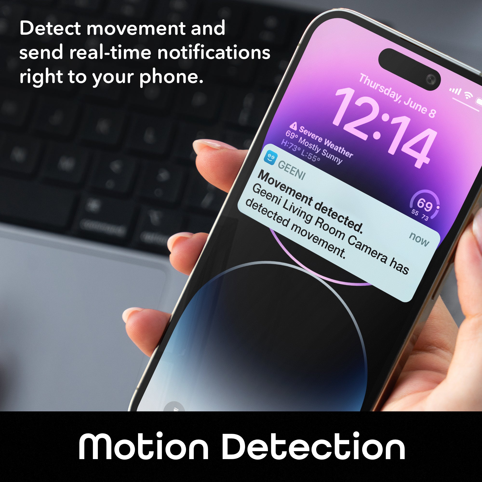 Geeni Scope 1080p Auto Tracking Security Camera for Home & Office - Smart Motion Detection, Night Vision, 2-Way Audio - Perfect for Baby Monitoring, Pet Watching, and Home Surveillance