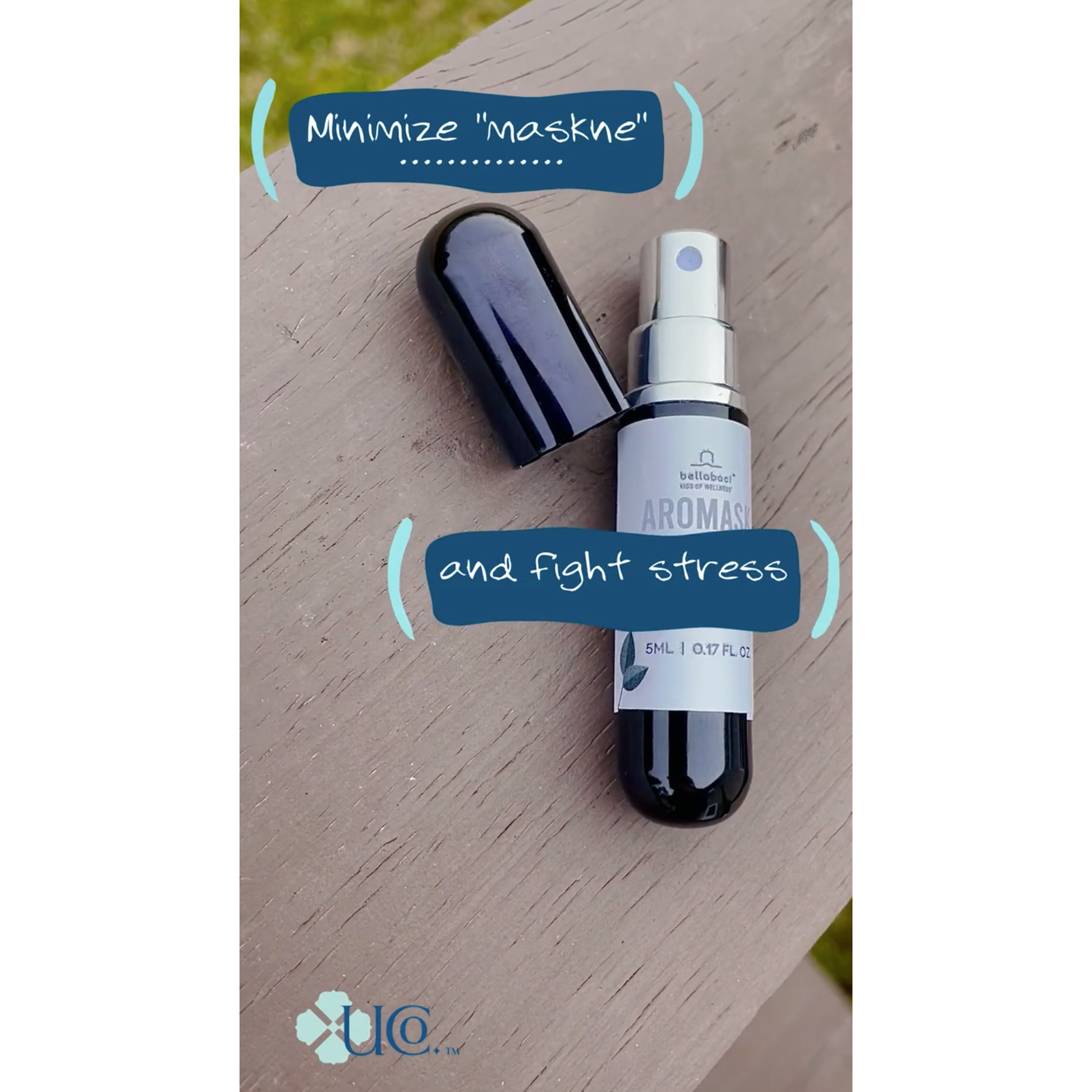 Bellabaci Aromask Essential Oil Spray - 5ml Natural Aromatherapy for Stress Relief & Relaxation | Perfect for Home, Office & Travel Use