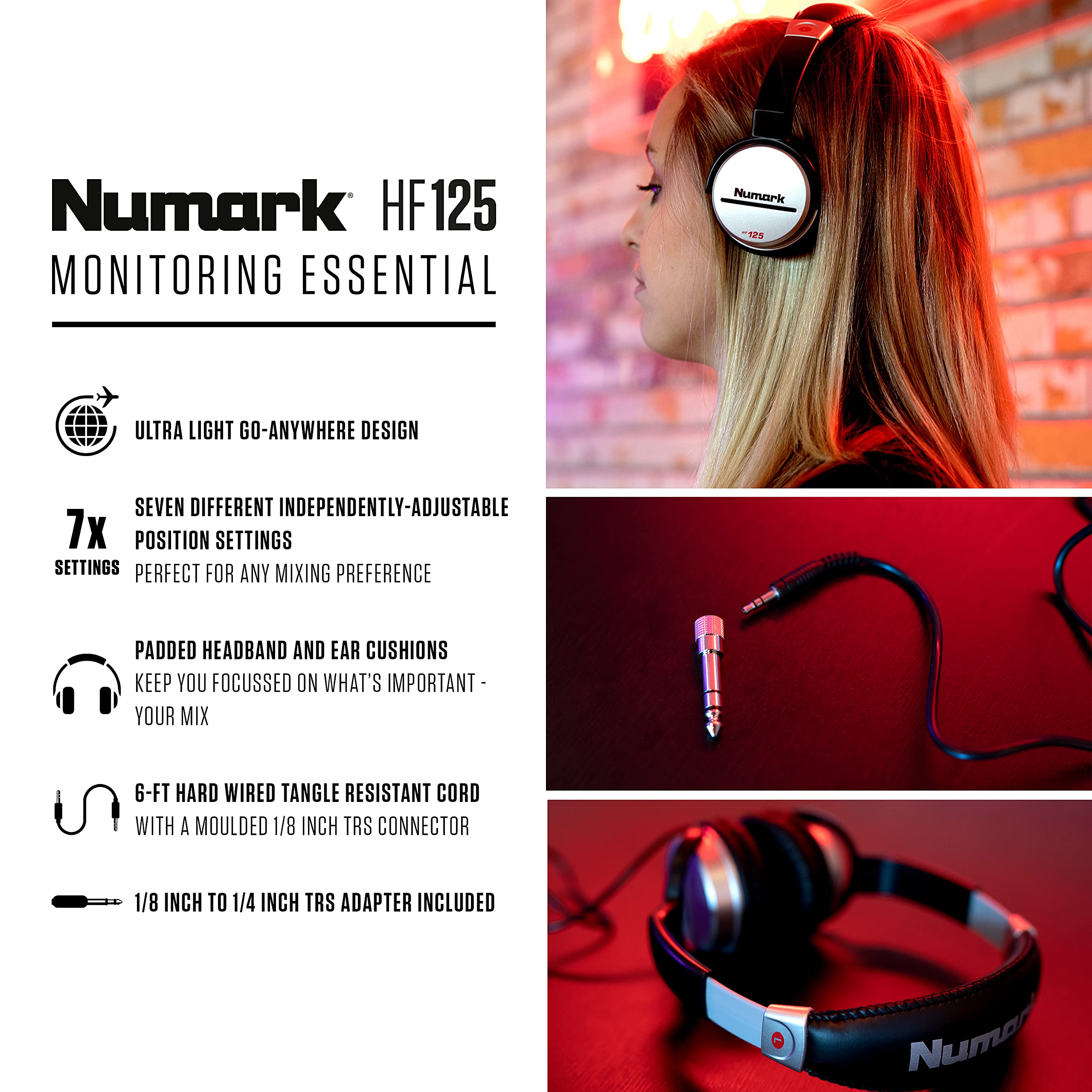 Alesis Turbo Mesh Kit & Numark HF125 - Electric Drum Set with 100+ Sounds, Mesh Pads, Headphones, Drumsticks & Lessons | Perfect for Beginners, Home Practice & Studio Recording