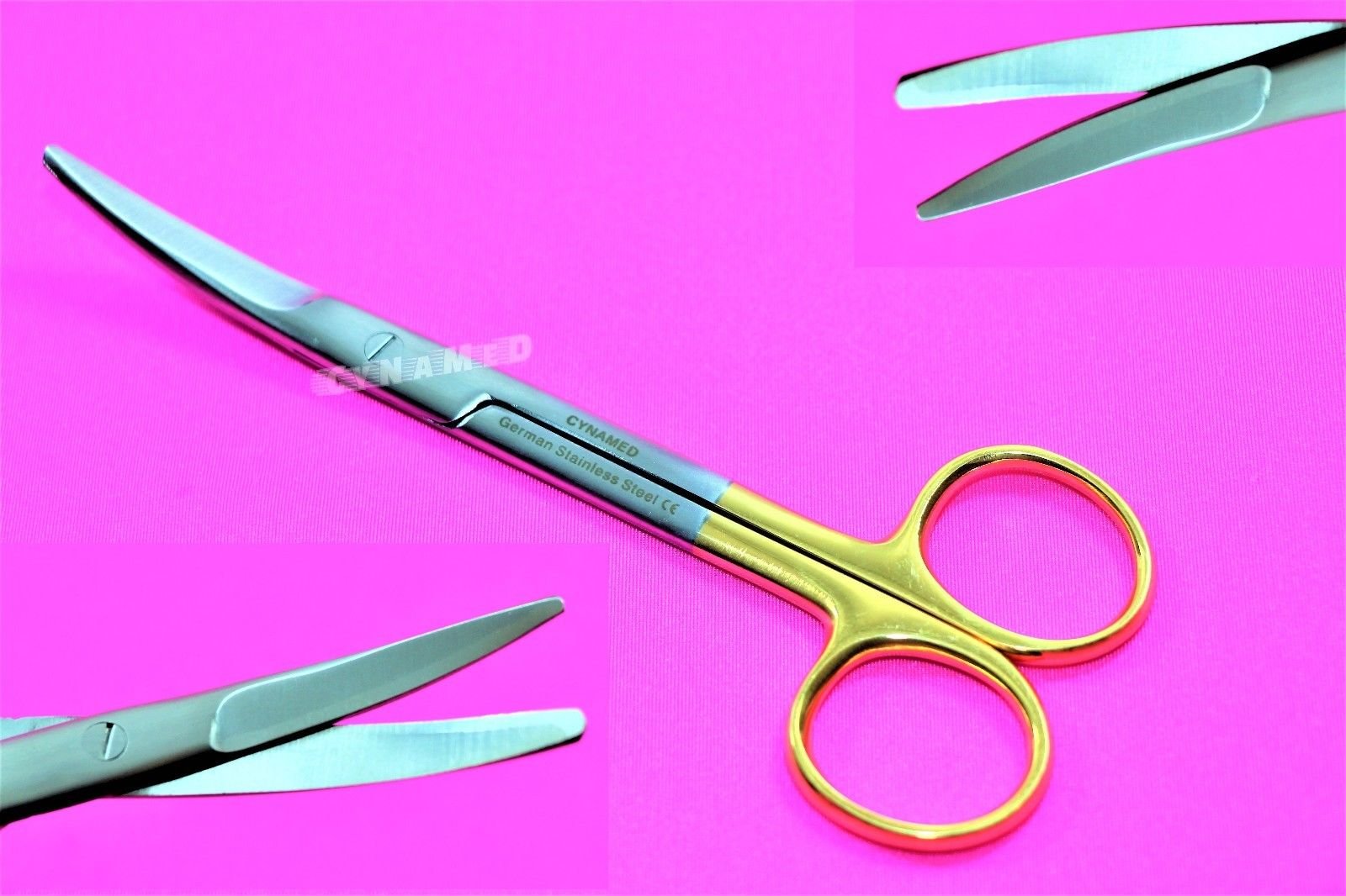 Premium German 8 TC Metzenbaum & Mayo Dissecting Scissors Set - CVD Coated Dental Surgical Instruments for Precision Cutting | Ideal for Veterinary, Medical & Dental Procedures