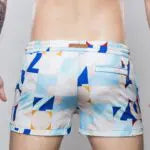 2Eros Men's Insignia Print Swim Shorts - Quick Dry, UPF 50+ Swim Trunks for Beach, Pool & Vacation - Lightweight Board Shorts with Comfortable Elastic Waistband
