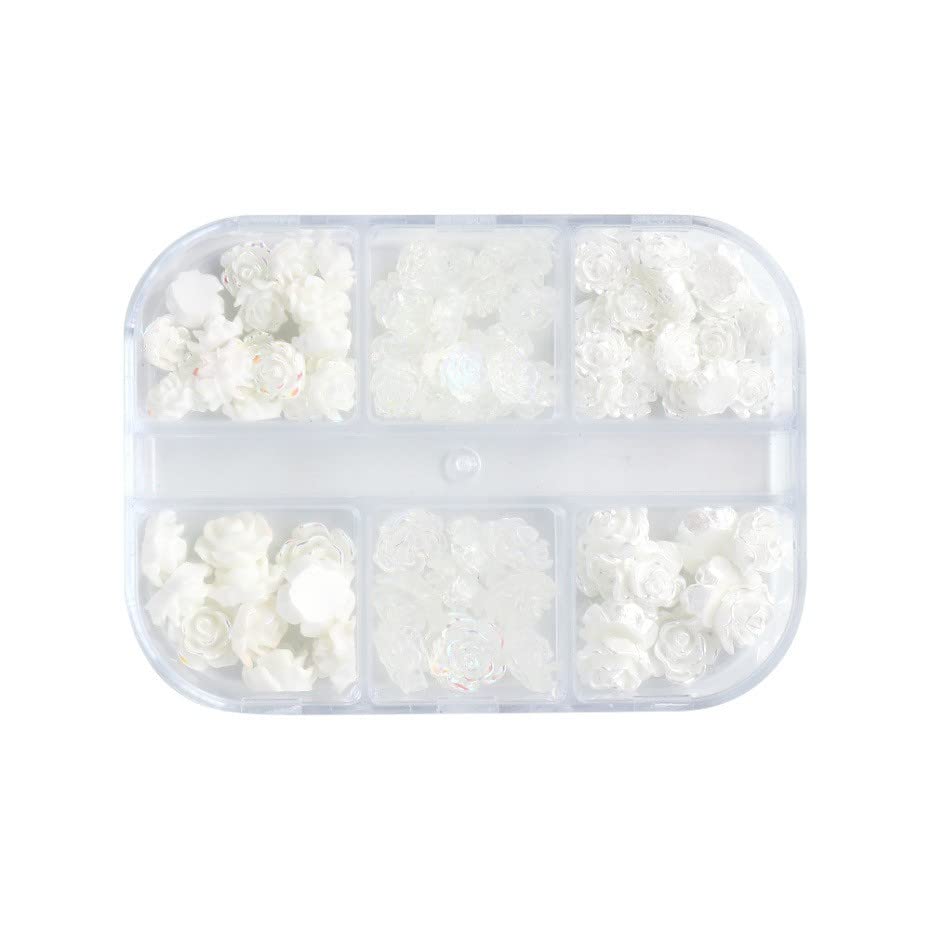 3D Acrylic Flower Nail Charms - White Aurora Camellia Nail Art Jewelry for Wedding, Party & Holiday | Elegant DIY Acrylic Resin Nail Decorations | Perfect for Bridal Nails, Christmas Nail Stickers & Special Occasion Nail Designs | Great for Manicures, Salon Nail Art, and Gift Giving | Ideal for Bridal Showers, Prom, Valentine's Day & Birthday Celebrations