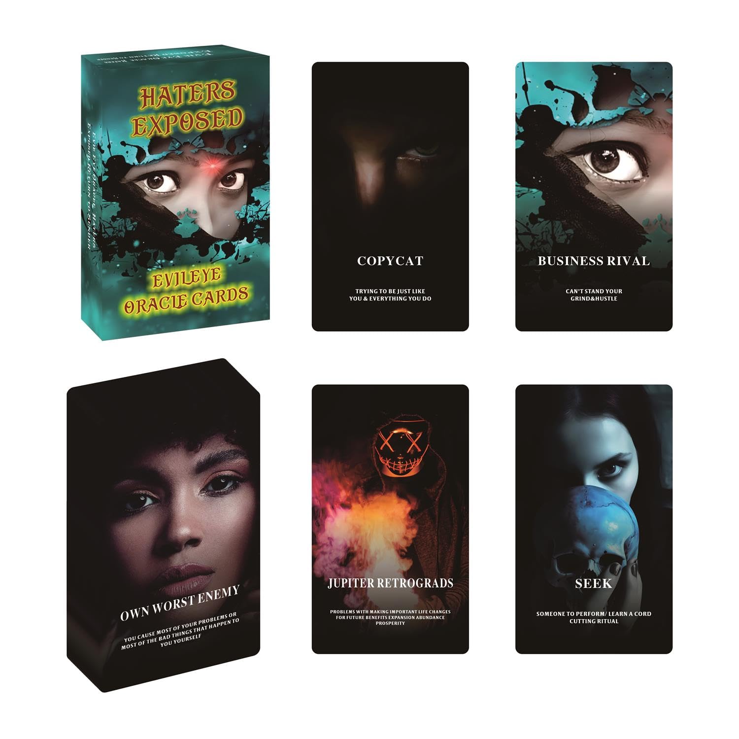 Evil Eye Oracle Cards - Spiritual Insight & Discovery Deck for Wisdom, Revelation & Protection | Perfect for Meditation, Divination & Energy Cleansing Rituals