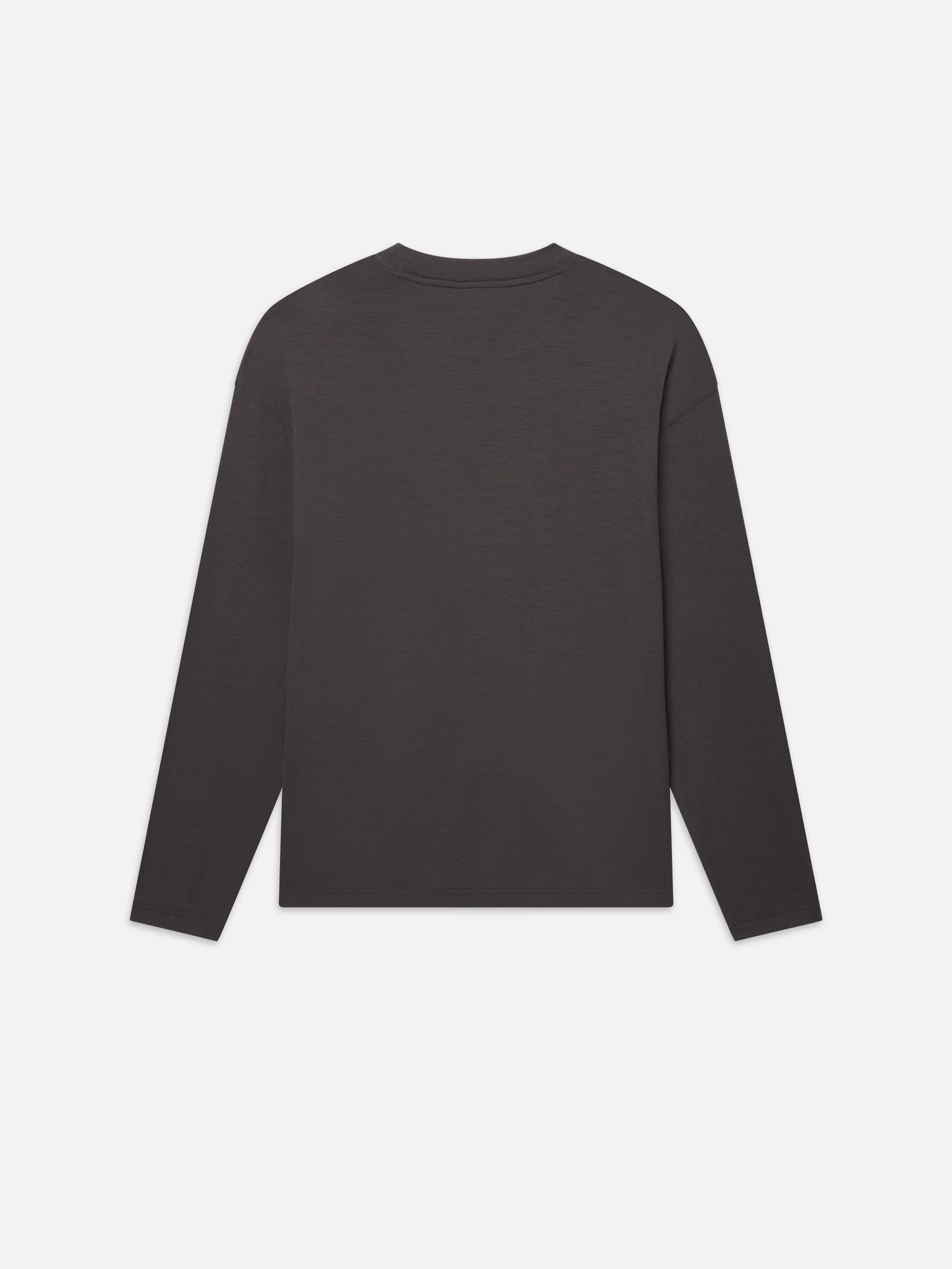 Premium Long Sleeve Wool Blend T-Shirt for Men & Women | Soft & Warm Taupe Color | Perfect for Winter Layering, Outdoor Activities & Casual Wear