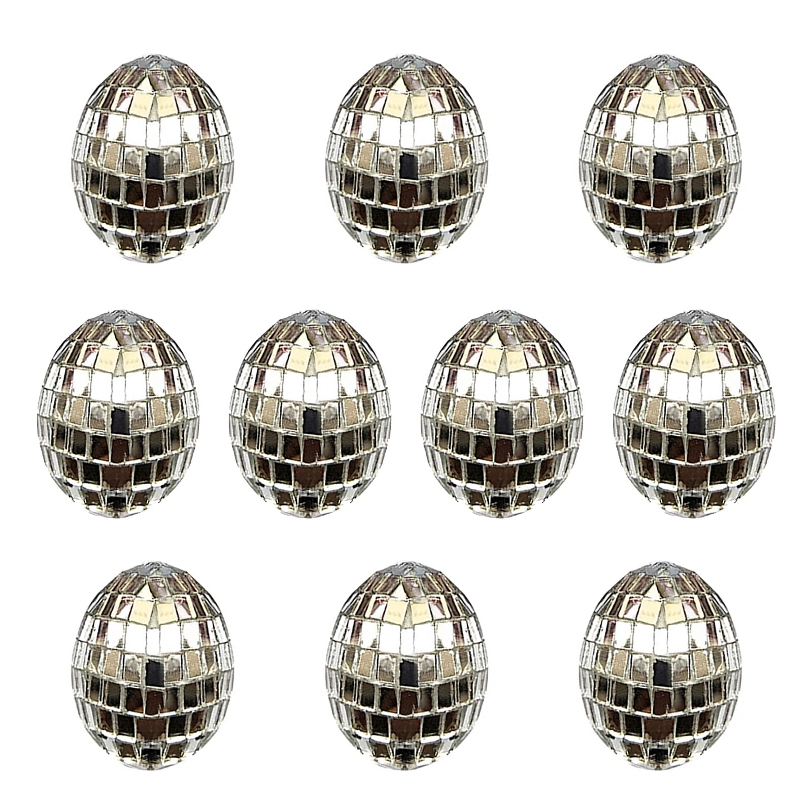 20Pcs Silver Mirrored Easter Eggs - 1.6 Inch Mini Disco Ball Decorations for Easter Basket Stuffers, Wedding Centerpieces & Party Decor - Perfect for Easter Celebrations, Bridal Showers & Home Decor