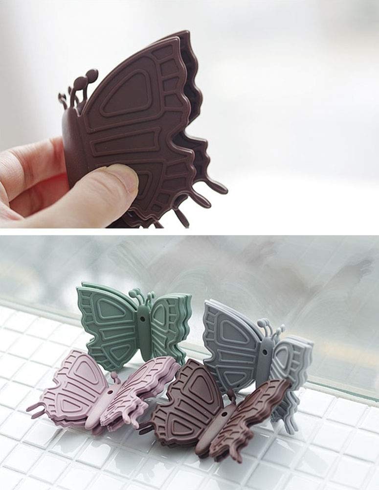 Butterfly Design Silicone Pot Holder Set of 2 - Heat Resistant, Magnetic Lid Lifter, Oven Mitts for Kitchen - Gray (Perfect for Cooking, Baking & Grilling)