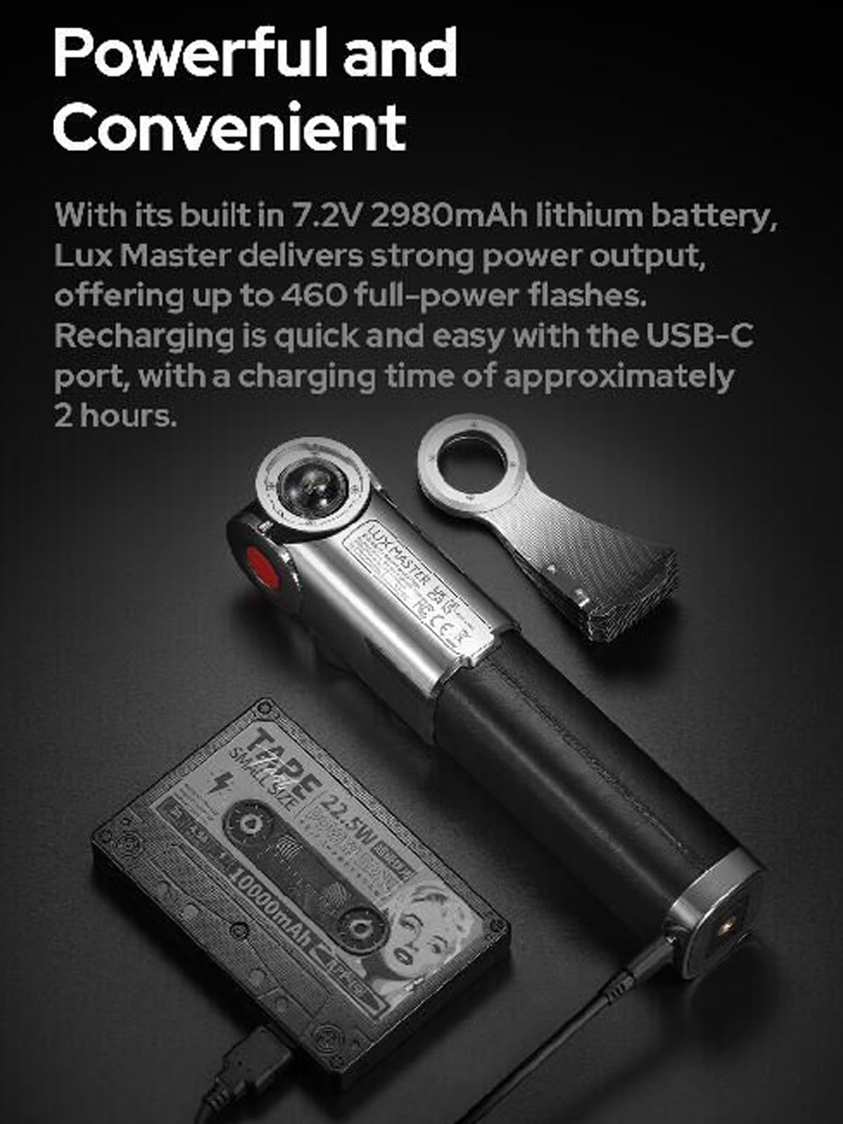 Godox Lux Master Retro TTL HSS Camera Flash with Touch Screen | Wireless Sync & Built-in Battery | 2.4G Wireless X System for Sony Nikon Canon Fuji Leica Sigma Panasonic | Perfect for Portrait, Wedding & Studio Photography