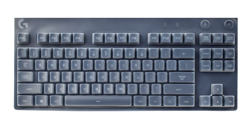 Dust-Proof Silicone Keyboard Cover for Logitech G Pro & G Pro X Shroud Edition - Clear Protective Skin | Perfect for Gaming, Office & Travel Use