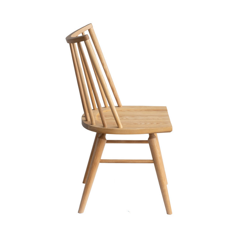 Amalien Natural Wood Dining Chairs Set of 2 - Modern Scandinavian Kitchen Chairs for Dining Room, Breakfast Nook & Home Decor