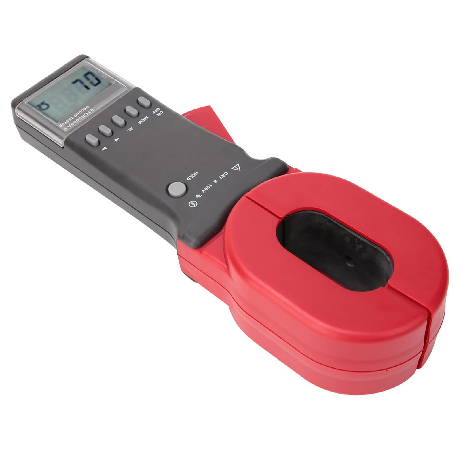 ETCR2000A+ Digital Clamp Meter - Earth Ground Resistance Tester with LCD Display | Accurate Soil Resistance Measurement for Electrical Safety Testing | Ideal for Electricians, Engineers & DIY Home Projects
