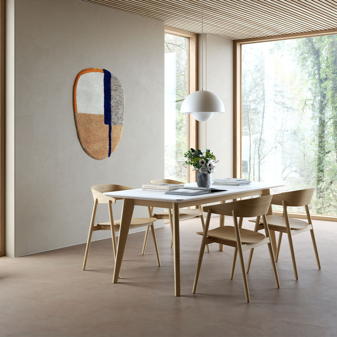 BY Kato AC2 Side Chair - Modern Wooden Dining Chair with Upholstered Seat - Perfect for Kitchen, Dining Room, and Office Workspace