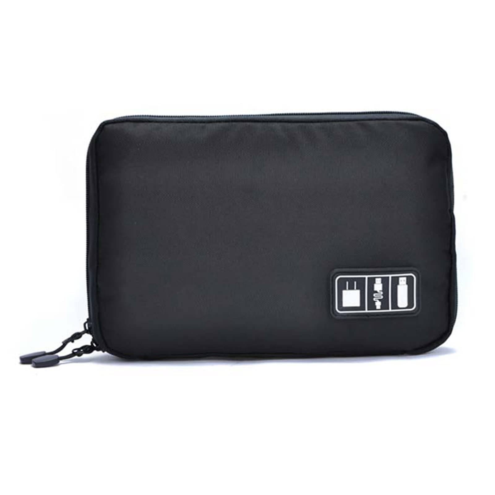 NINA NUGROHO Electronics Organizer Bag - Travel Cable Storage Pouch for USB Chargers, Power Banks & Digital Accessories (Black) - Perfect for Office, Home & Travel Organization