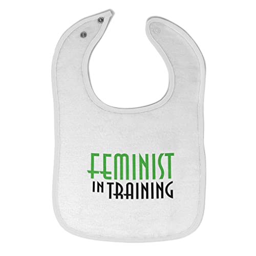 Funny Feminist in Training Baby Bibs & Burp Cloths - Soft Cotton Infant Feeding Accessories for Boys & Girls - Perfect for Mealtime & Messy Play