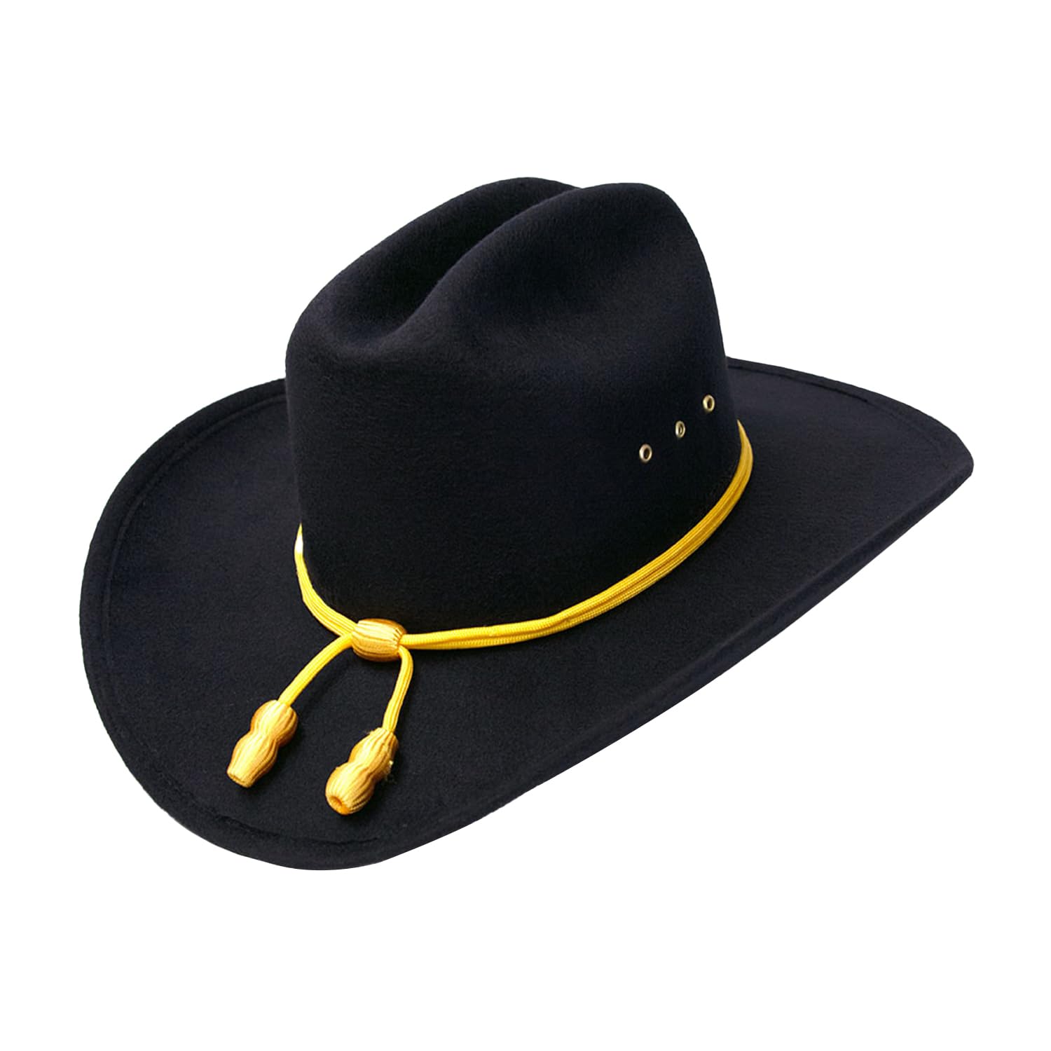 Western Express Black Felt Cowboy Hat with Cavalry Band - Classic Cattleman Style for Men & Women | Perfect for Rodeo, Country Music Festivals & Western Fashion
